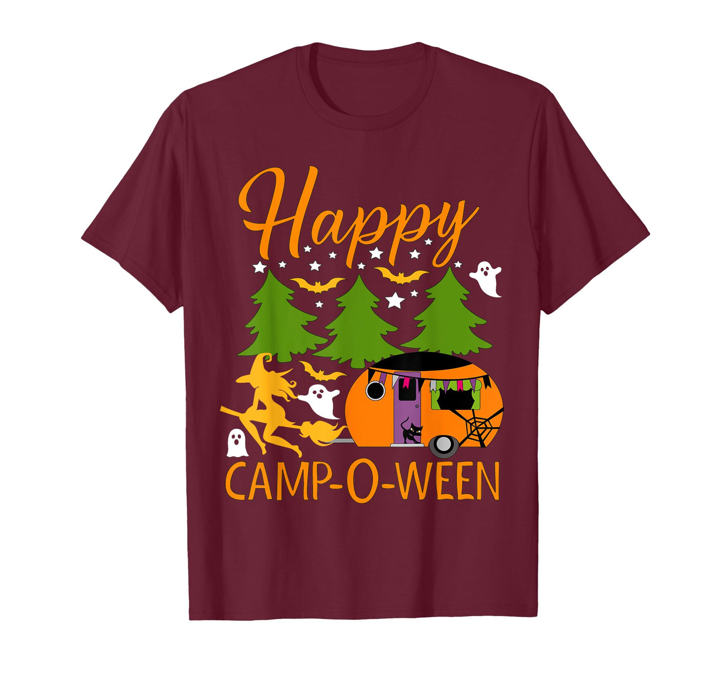 Happy Camp-O-Ween Halloween Camping Camper T-Shirt