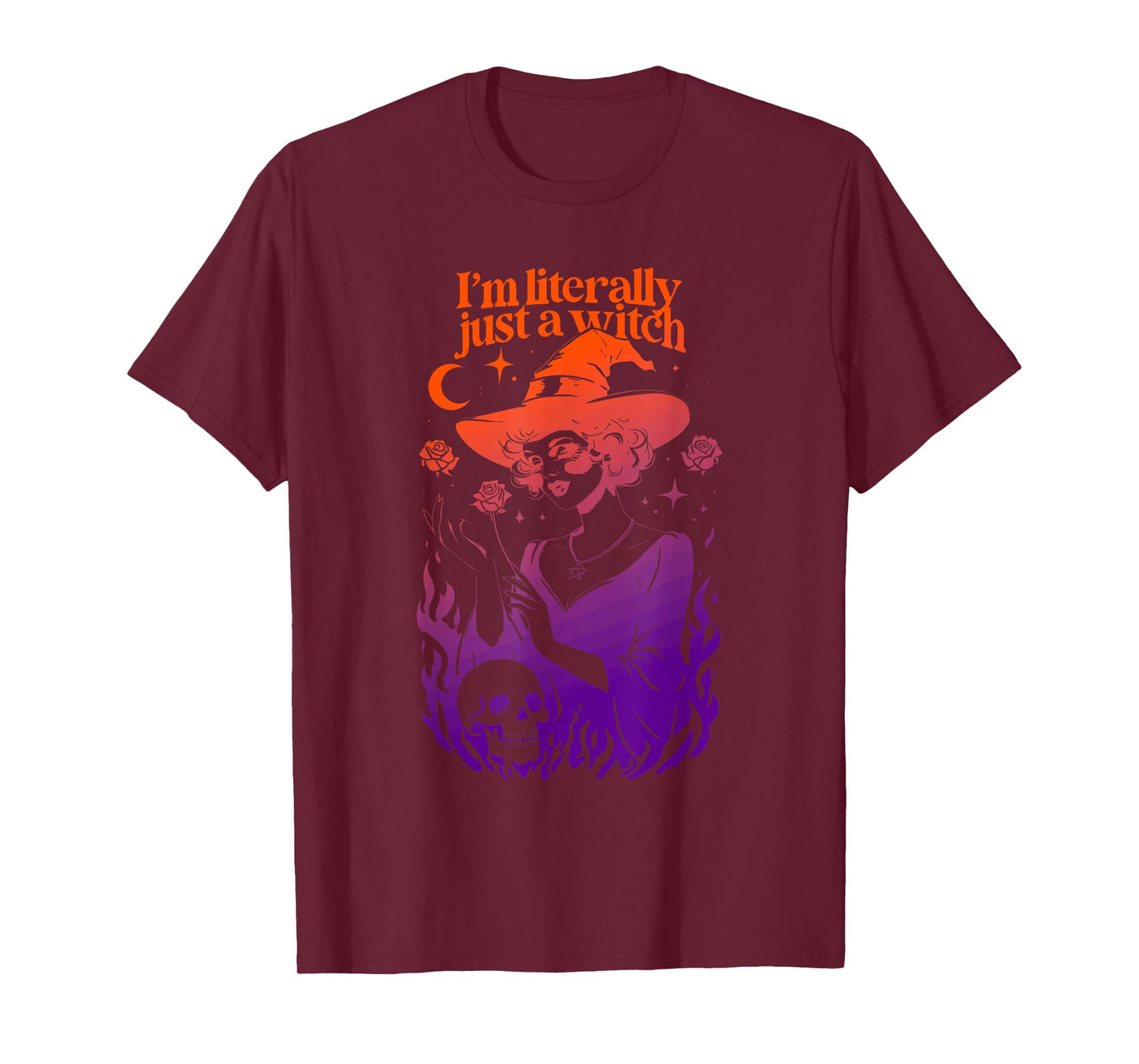 I'm Literally Just A Witch Halloween Design T-Shirt