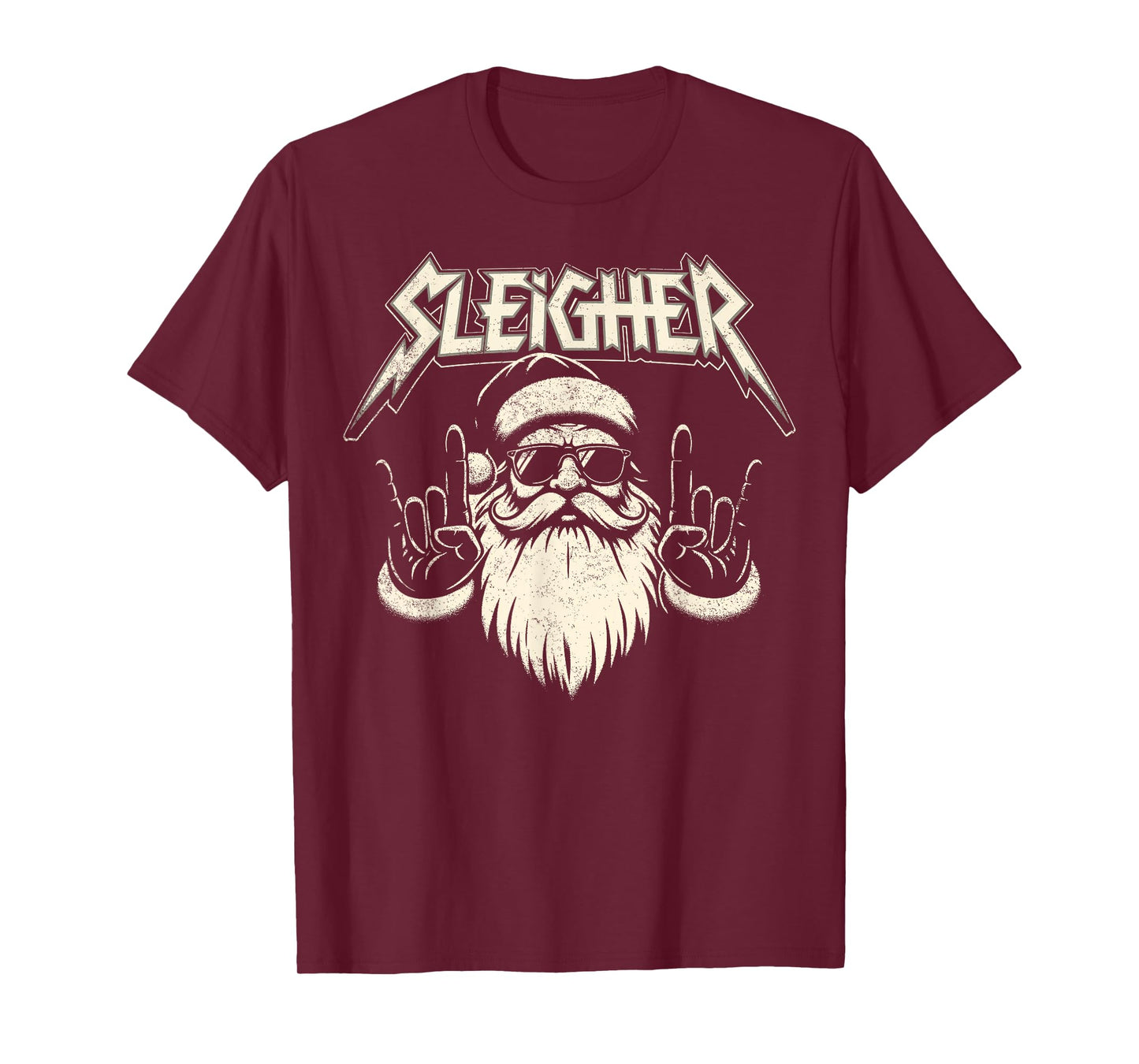 Christmas Sleigher Santa Rock Xmas Rocker Men Women Kids Boy T-Shirt