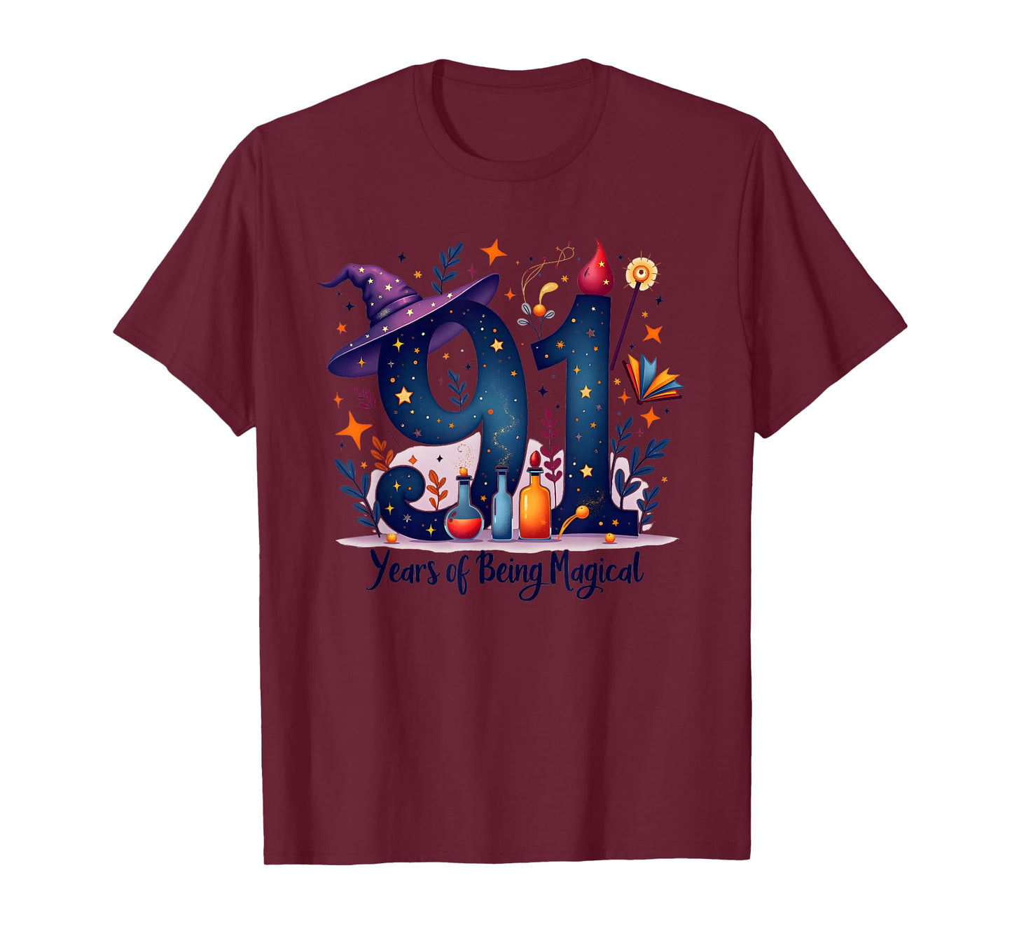 91 Years of Being Magical Birthday Gift T-Shirt