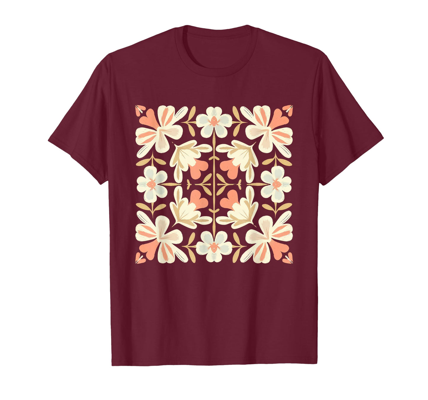 Floral Women TShirt Vintage Boho Wildflower Botanical Flower T-Shirt