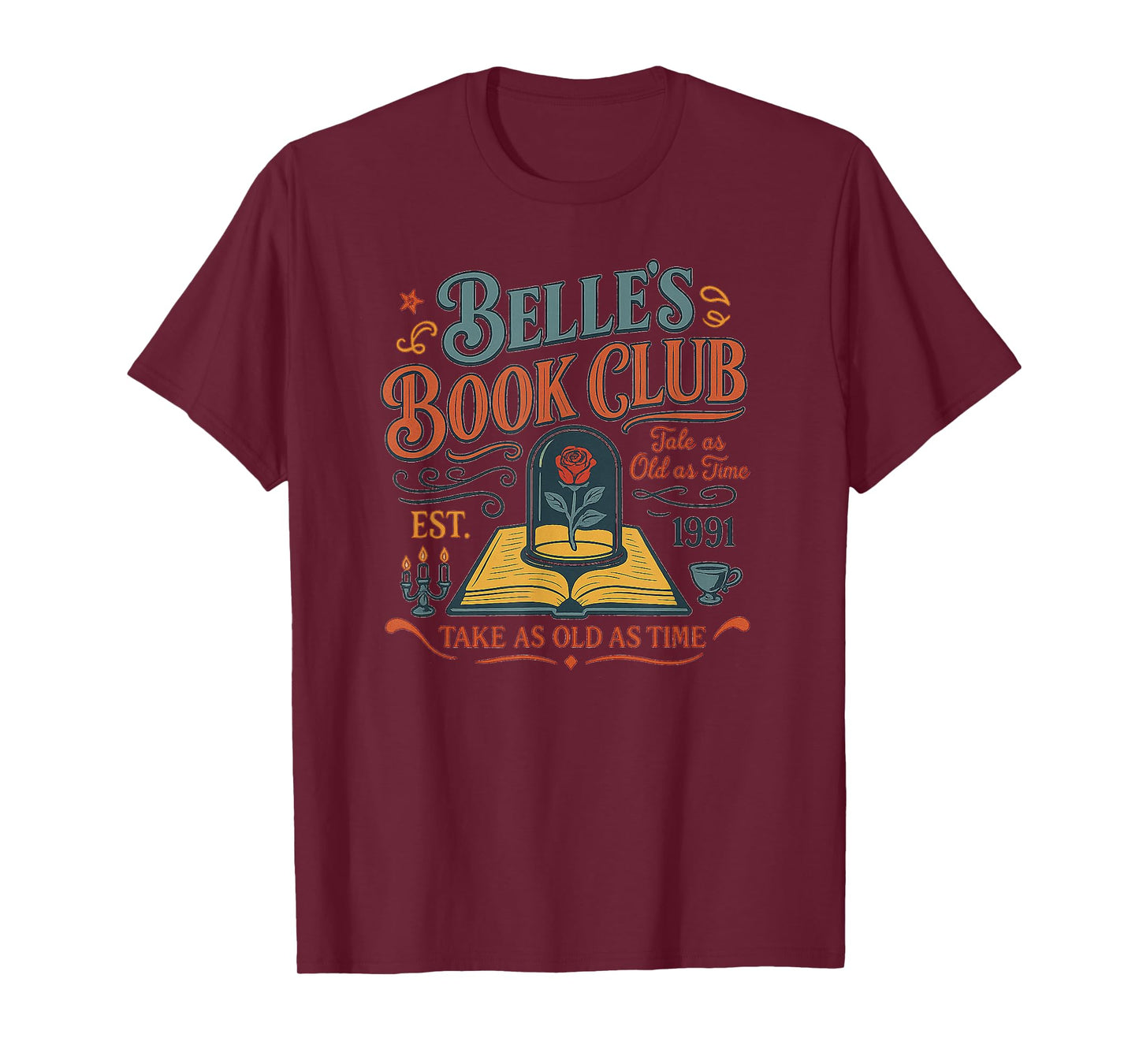 Belle's Book Club Est 1991 Tale As Old As Time Vintage T-Shirt