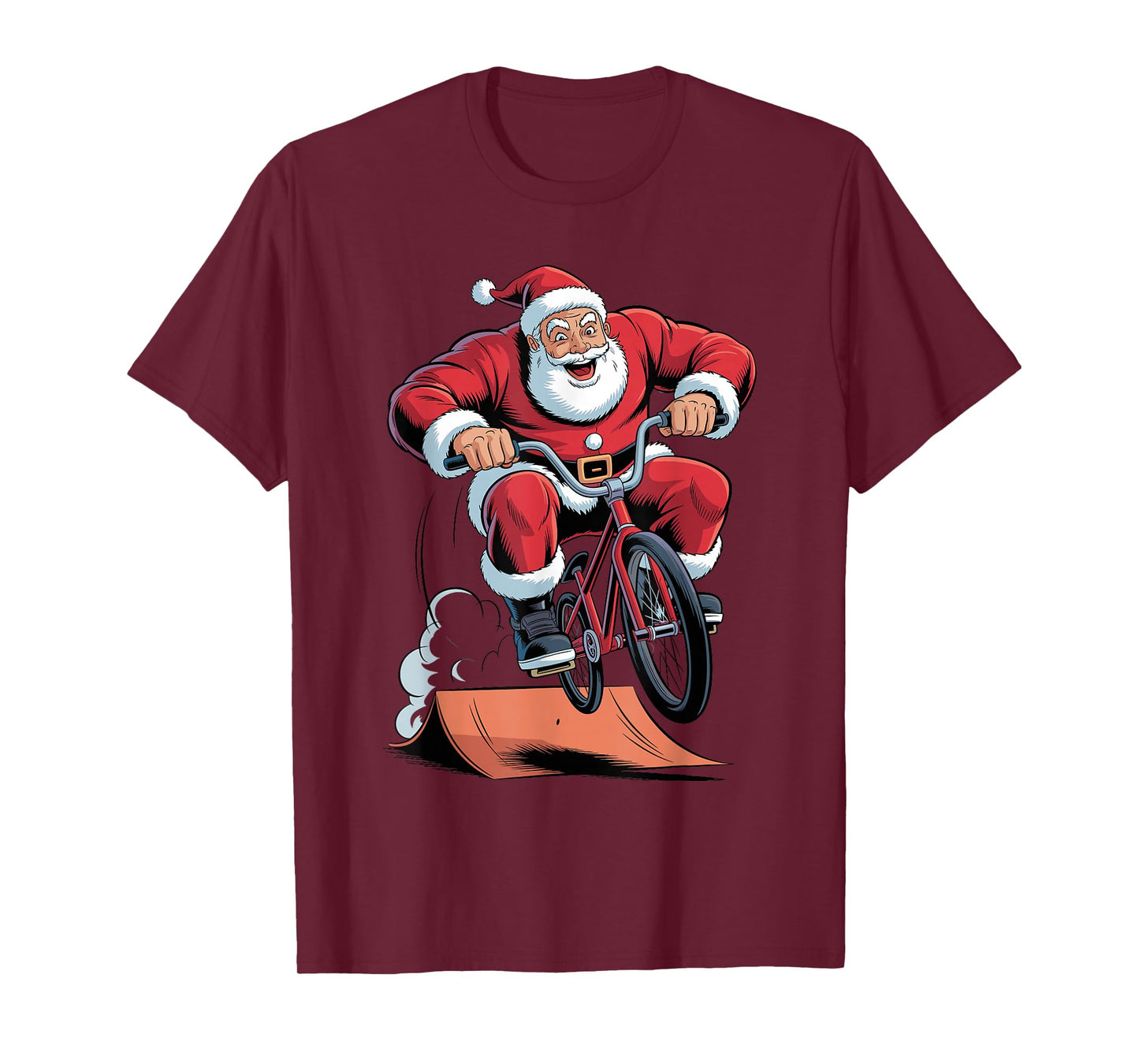 Funny Santa Riding BMX Lover Holiday Christmas Xmas Pajama T-Shirt