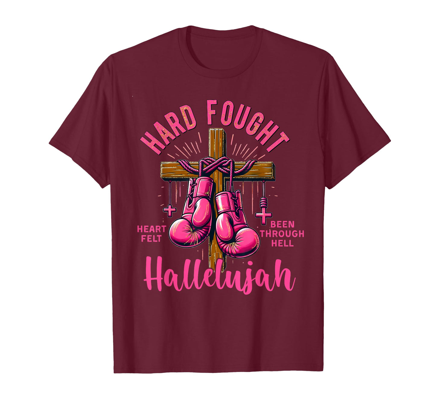 Brandon Hard Fought Hallelujah Praise Jesus Lake T-Shirt