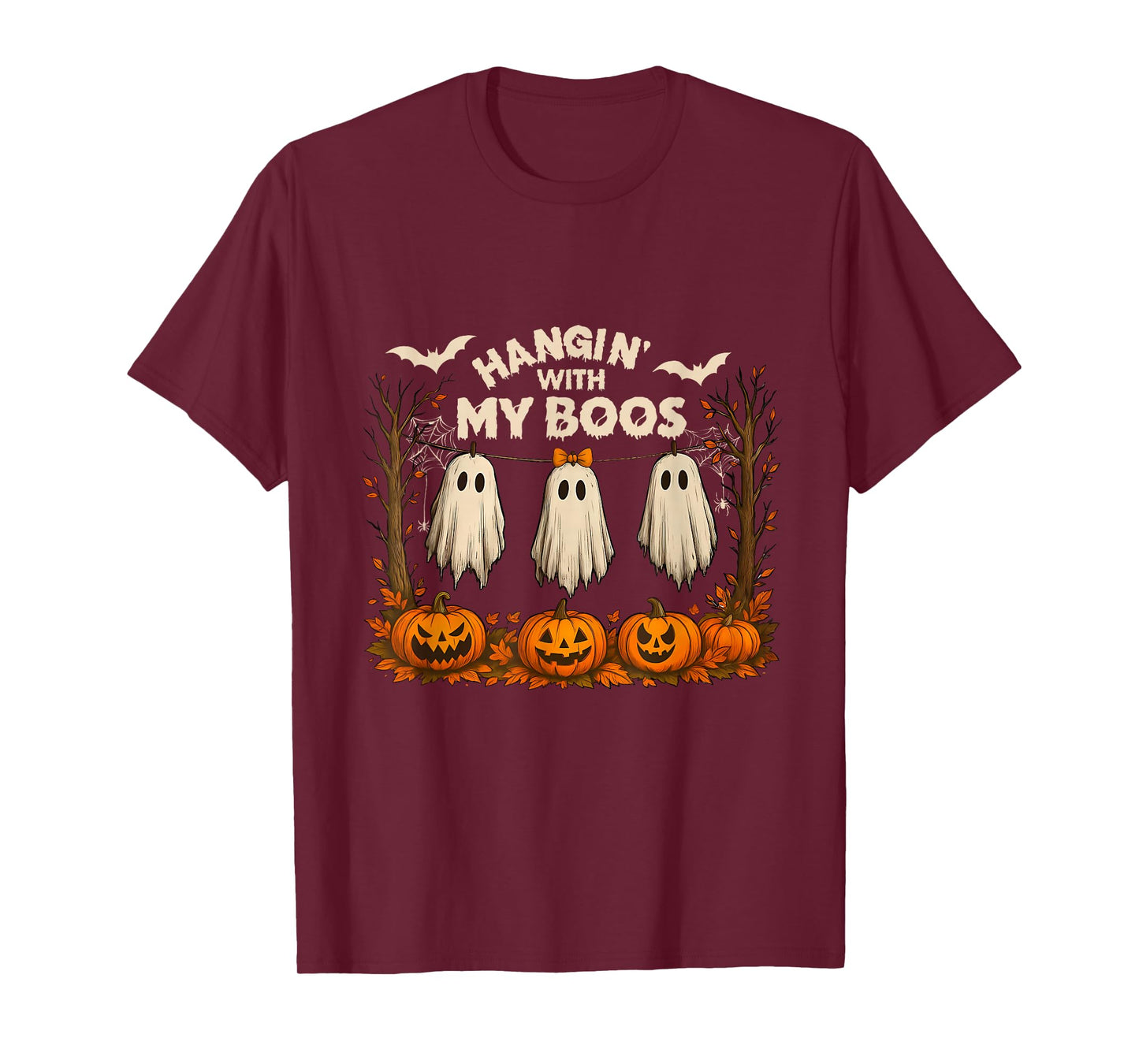 Hangin’ with My Boos Boo-JEE Halloween Boujee Ghost Boy Girl T-Shirt
