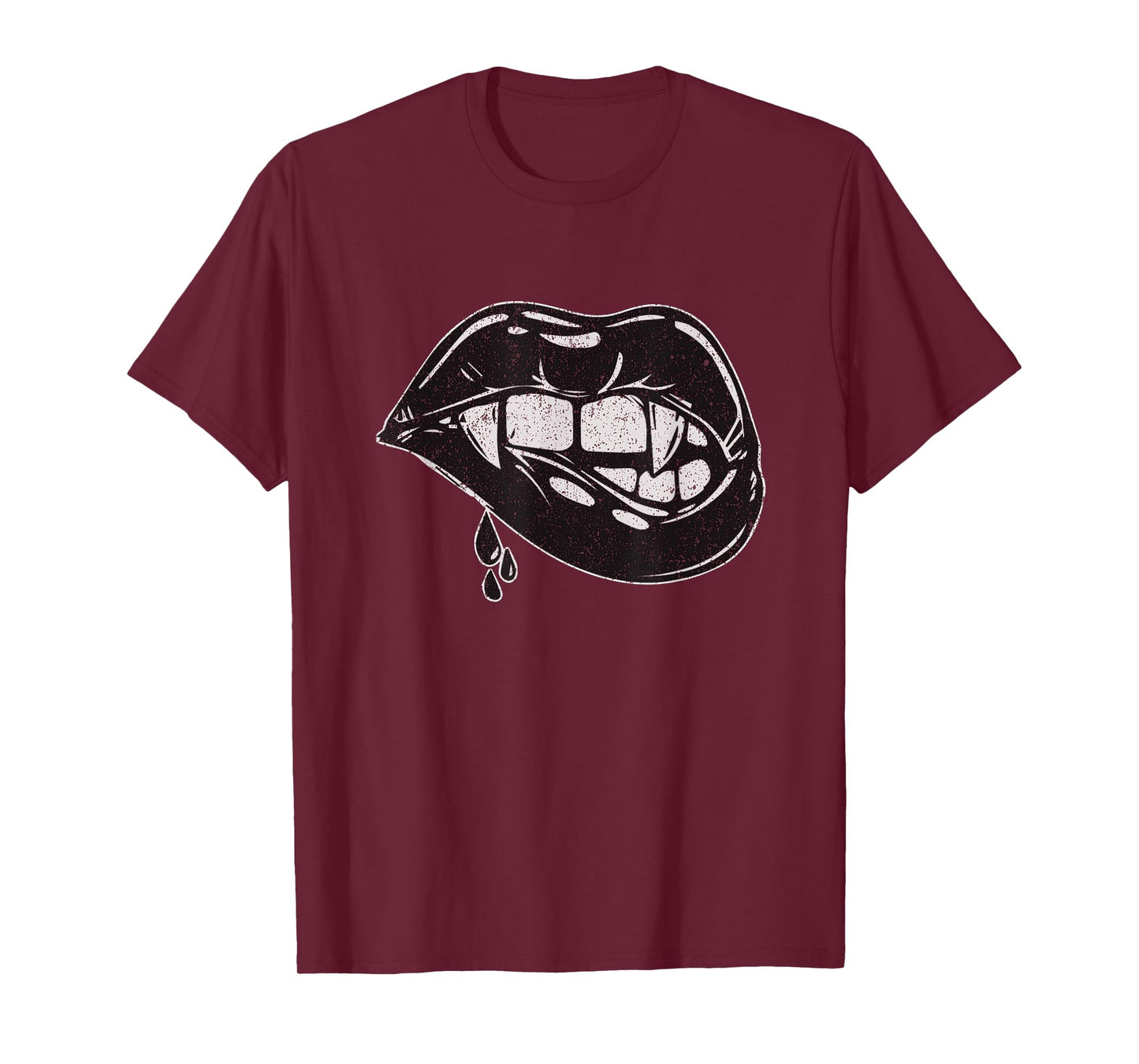 Halloween Vampire Fangs Female Lips Design T-Shirt