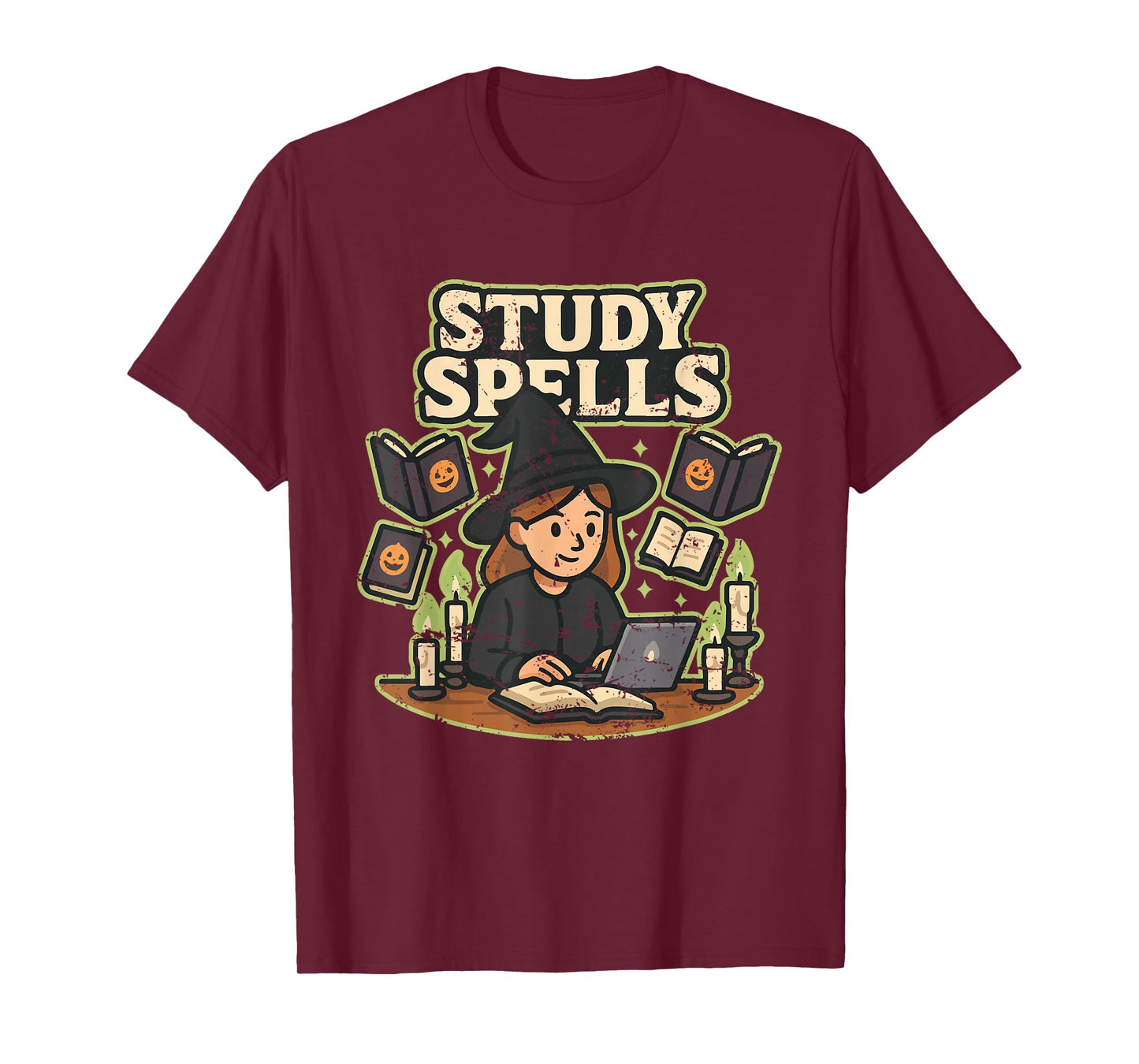 Study Spells Witch and Books T-Shirt