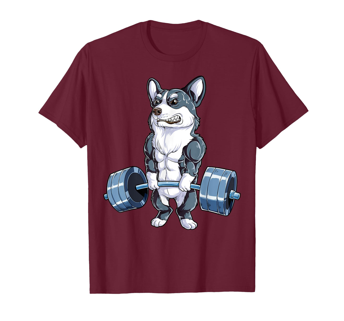 Corgi Weightlifting Funny Deadlift Men Fitness Gym Workout T-Shirt