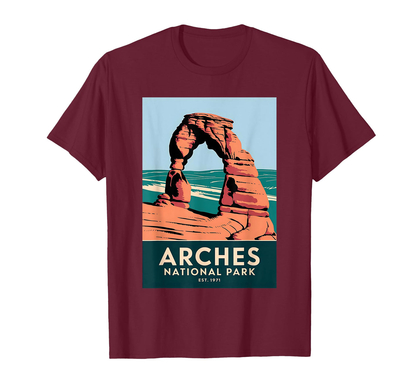 Arches National Park Vintage Camping Hiking Men Women Kids T-Shirt