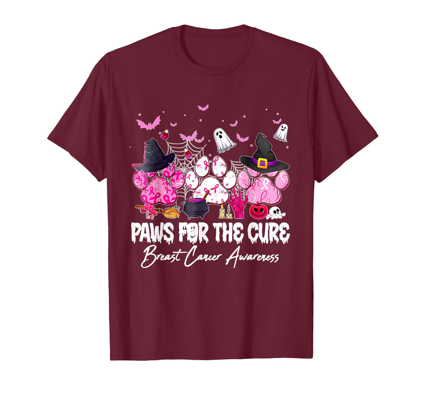 Pink Paws for The Cure Breast Cancer Awareness Dog Cat Lover T-Shirt