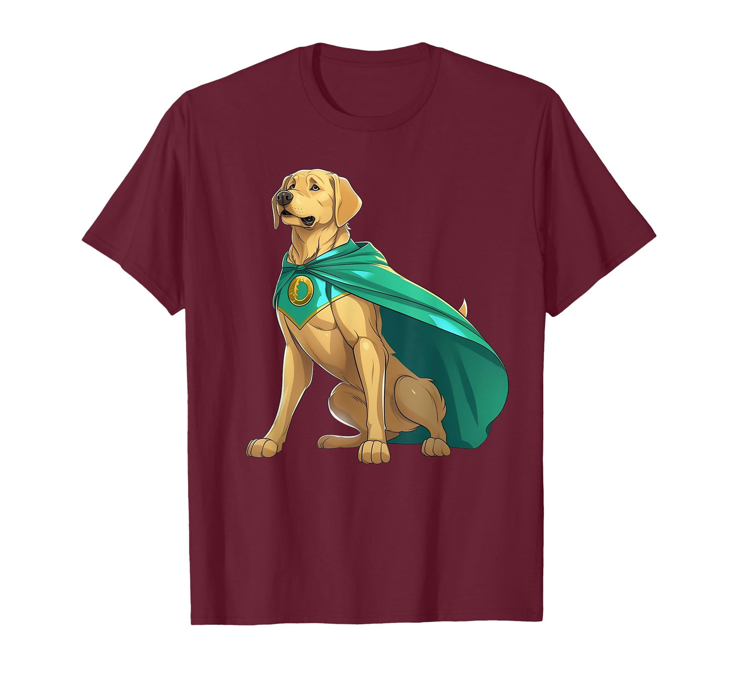 Superhero Golden Retriever Red Cape Super Hero Dog T-Shirt for Men Women Kids