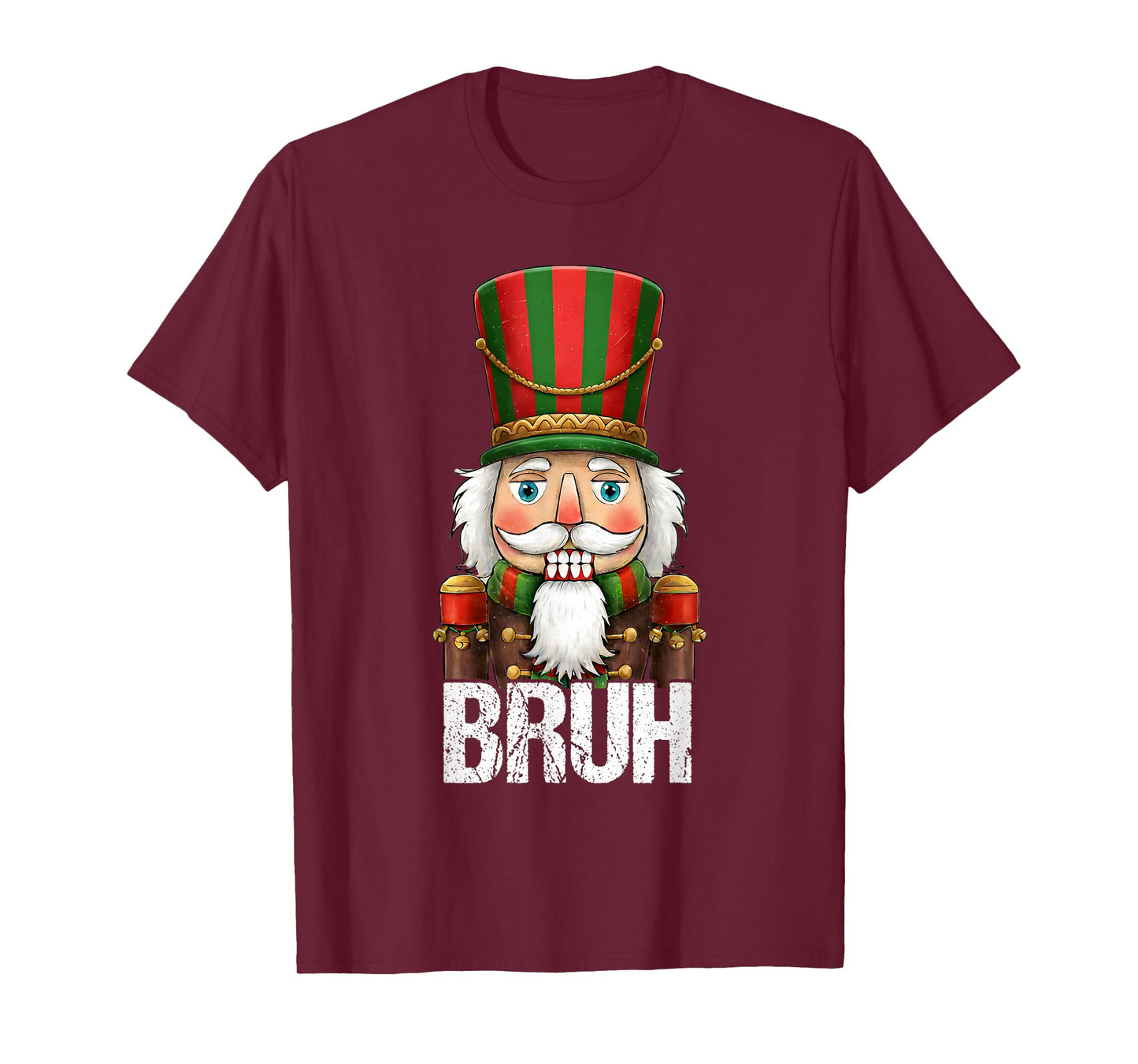 Bruh Christmas Nutcracker Santa Claus Holiday Xmas Mens Boys T-Shirt