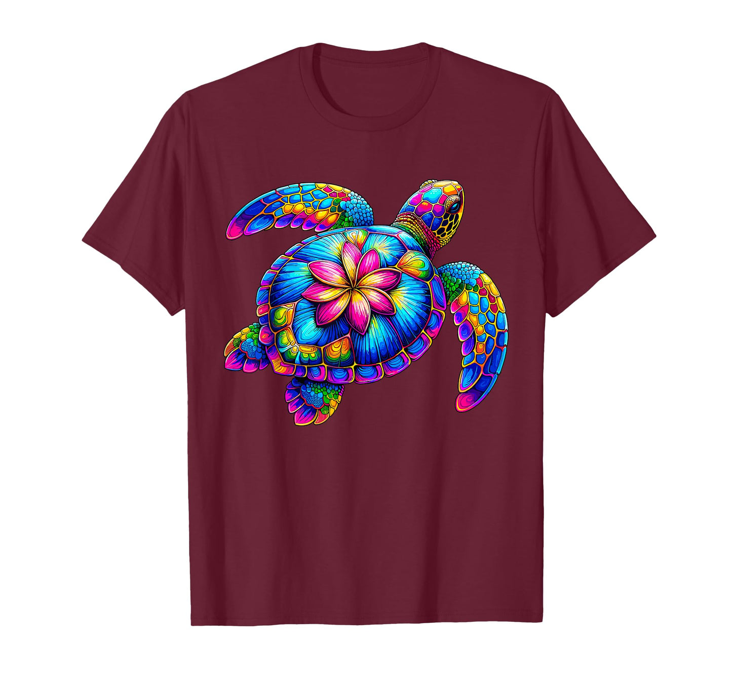 Hawaiian Sea Turtle Tie-Dye Hawaii Colorful Beach Summer T-Shirt
