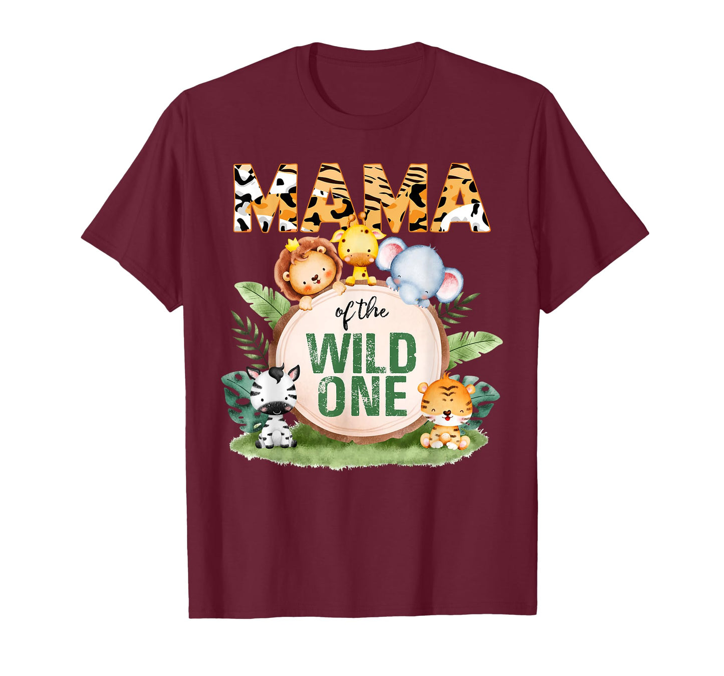 Mama Of The Wild One 1st Birthday Safari Family Matching T-Shirt