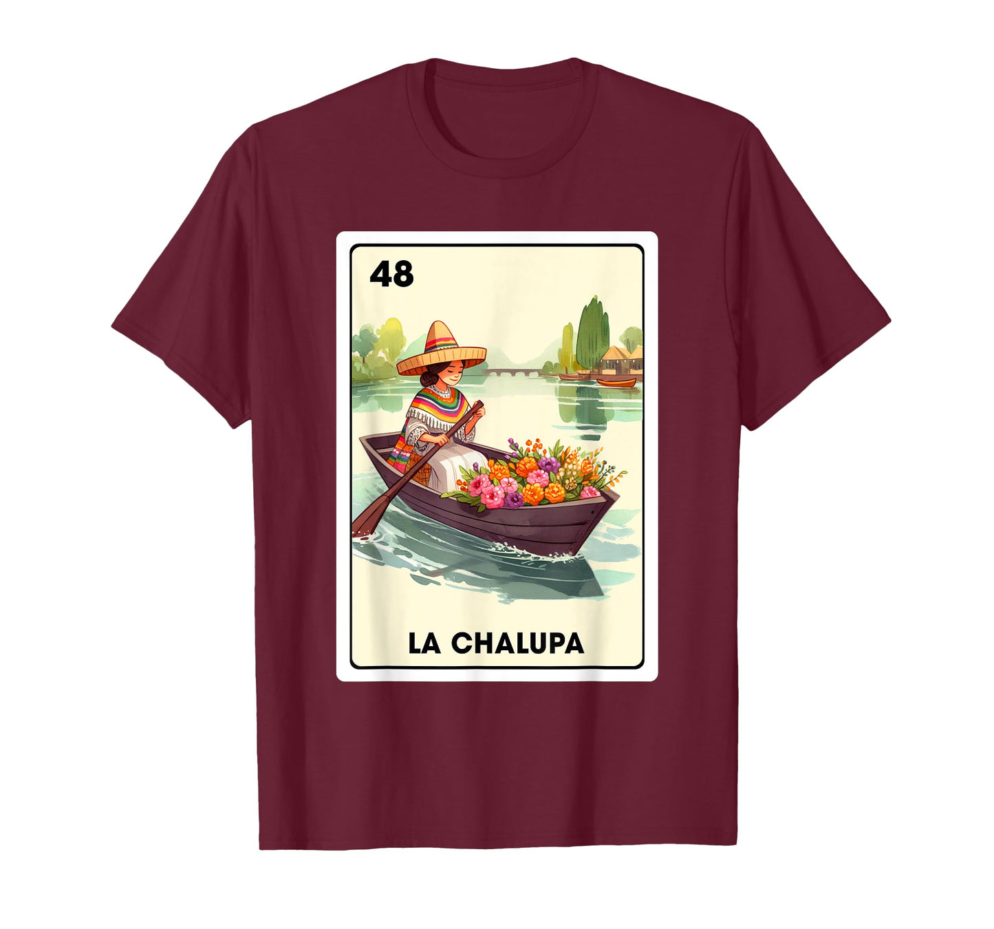 Mexican Slang The Boat La Chalupa Mexican Bingo Card T-Shirt