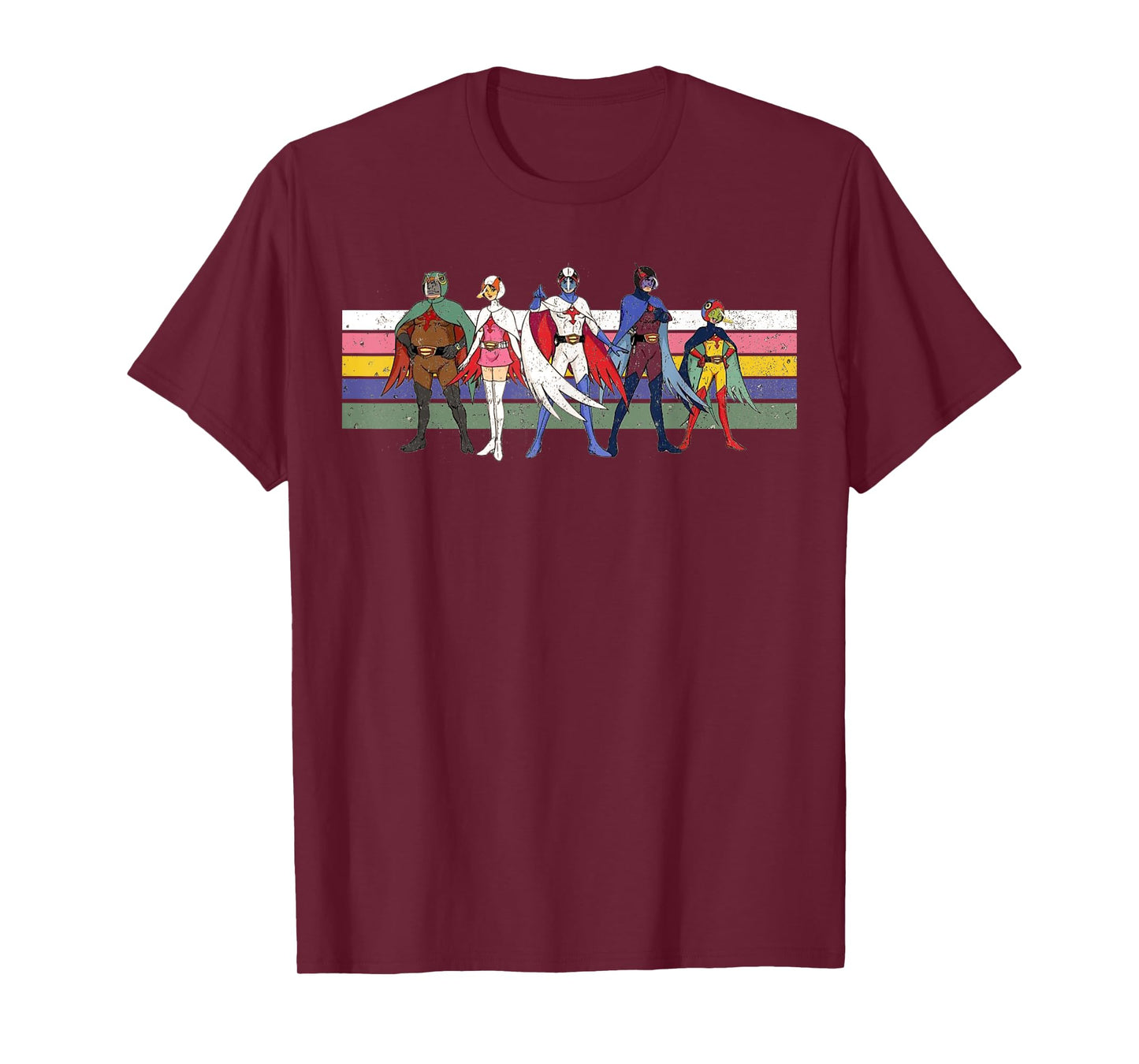 Battle of the planets G Force Retro Colour Stripe T-Shirt
