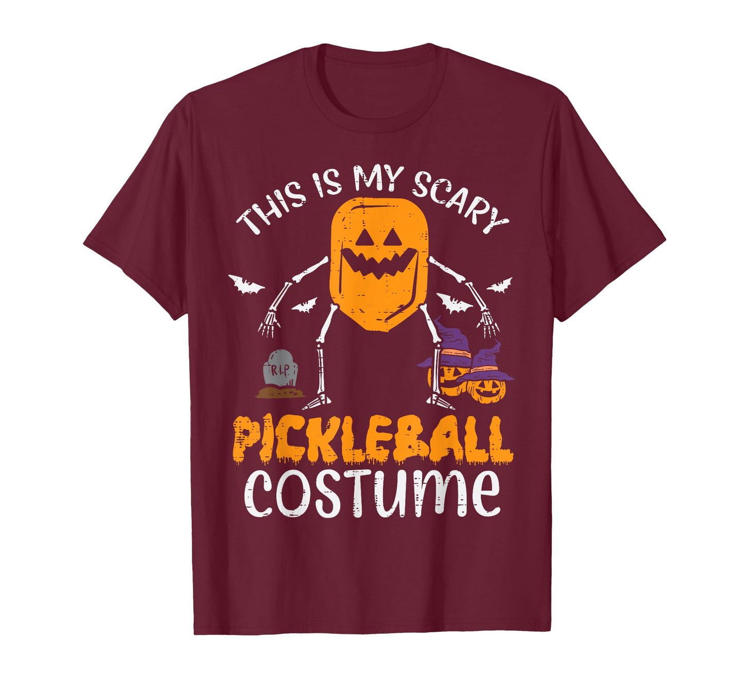 This Is My Scary Pickleball Costume Halloween Men Women Kids T-Shirt
