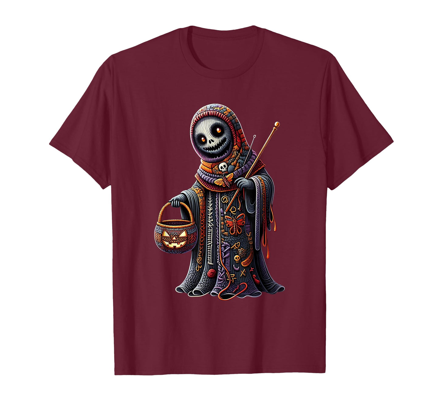 Ghost Coquette Crocheting Yarn Knitting Cute Witch Craft T-Shirt