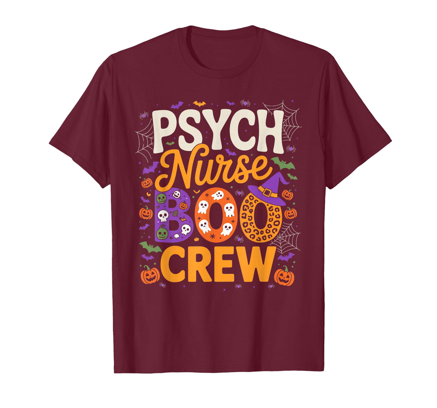 Psych Nurse Boo Crew Halloween Spooky Outfit Hospital Staff T-Shirt