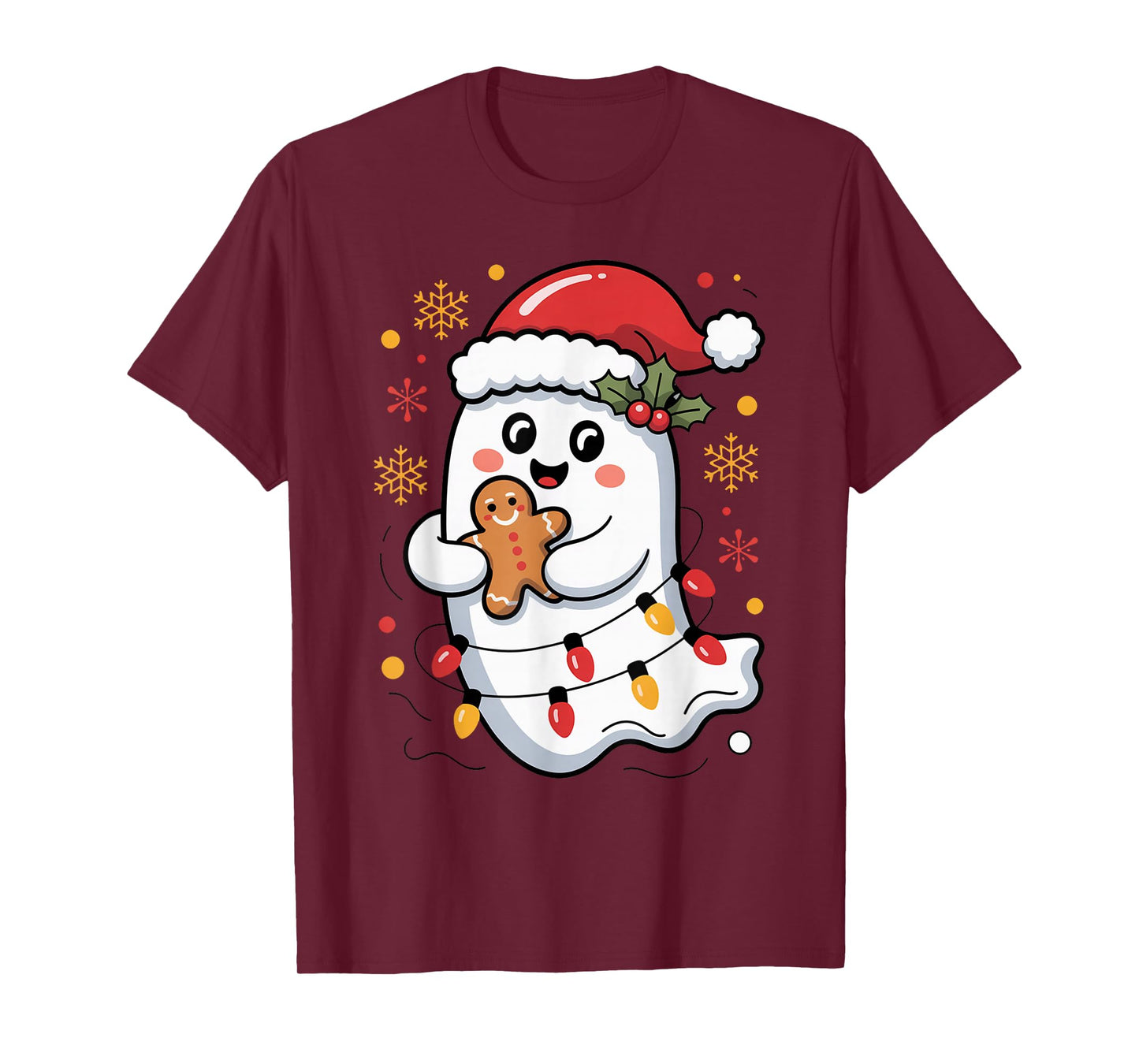Ghost Christmas Santa Spooky Christmas Ghost Santa Christmas T-Shirt