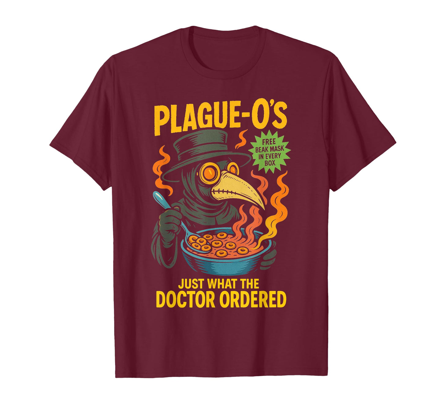 Plague Doctor Cereal Parody Funny Dark Humor Gift T-Shirt