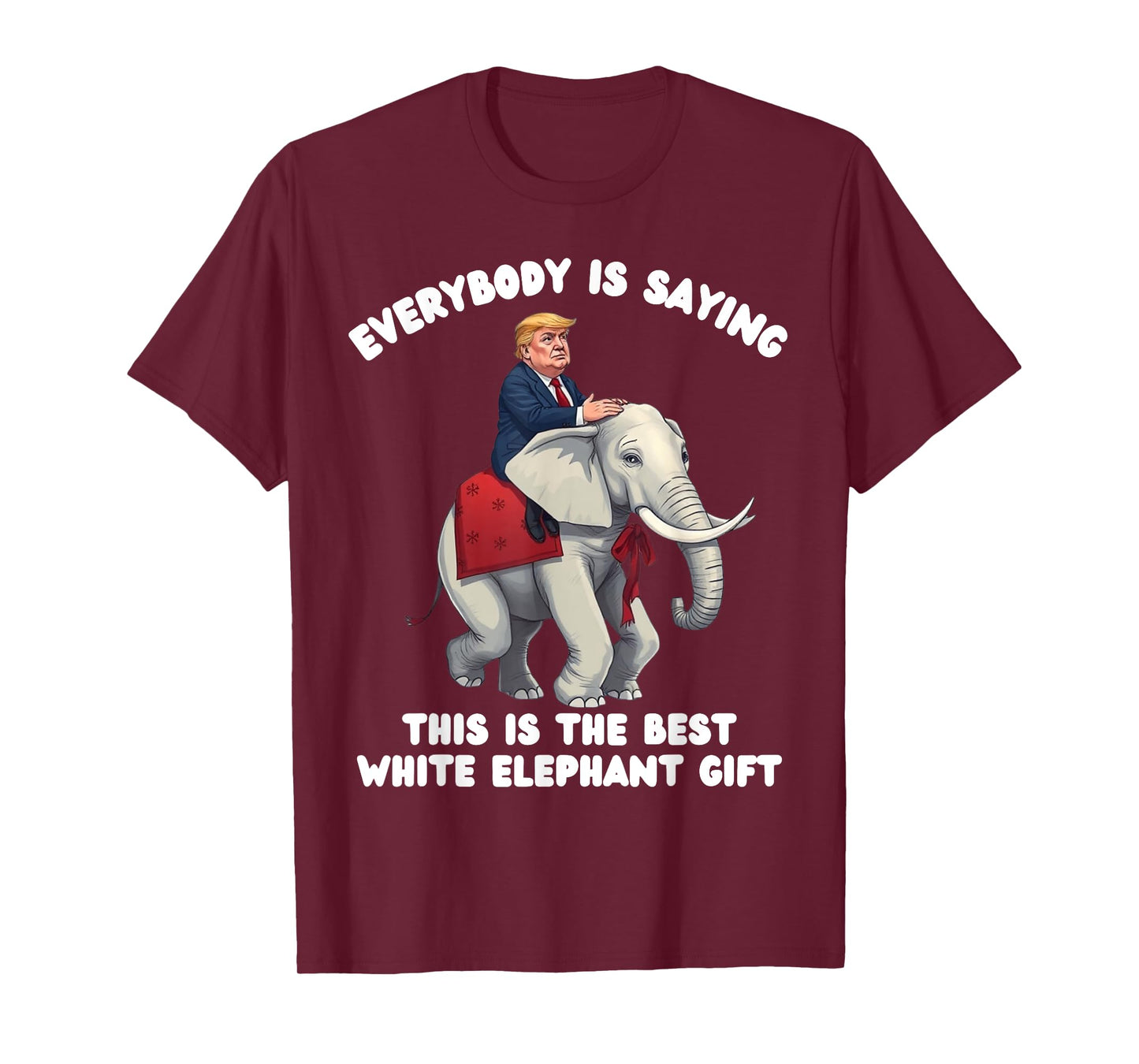 Funny White Elephant Gag Wrapped Elephant Dumb T-Shirt