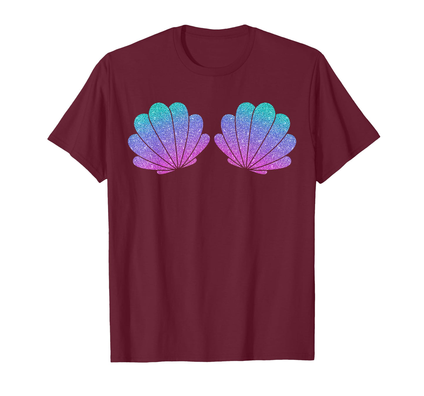 Sea Shell Bra Mermaid Birthday Beach Party Halloween Costume T-Shirt
