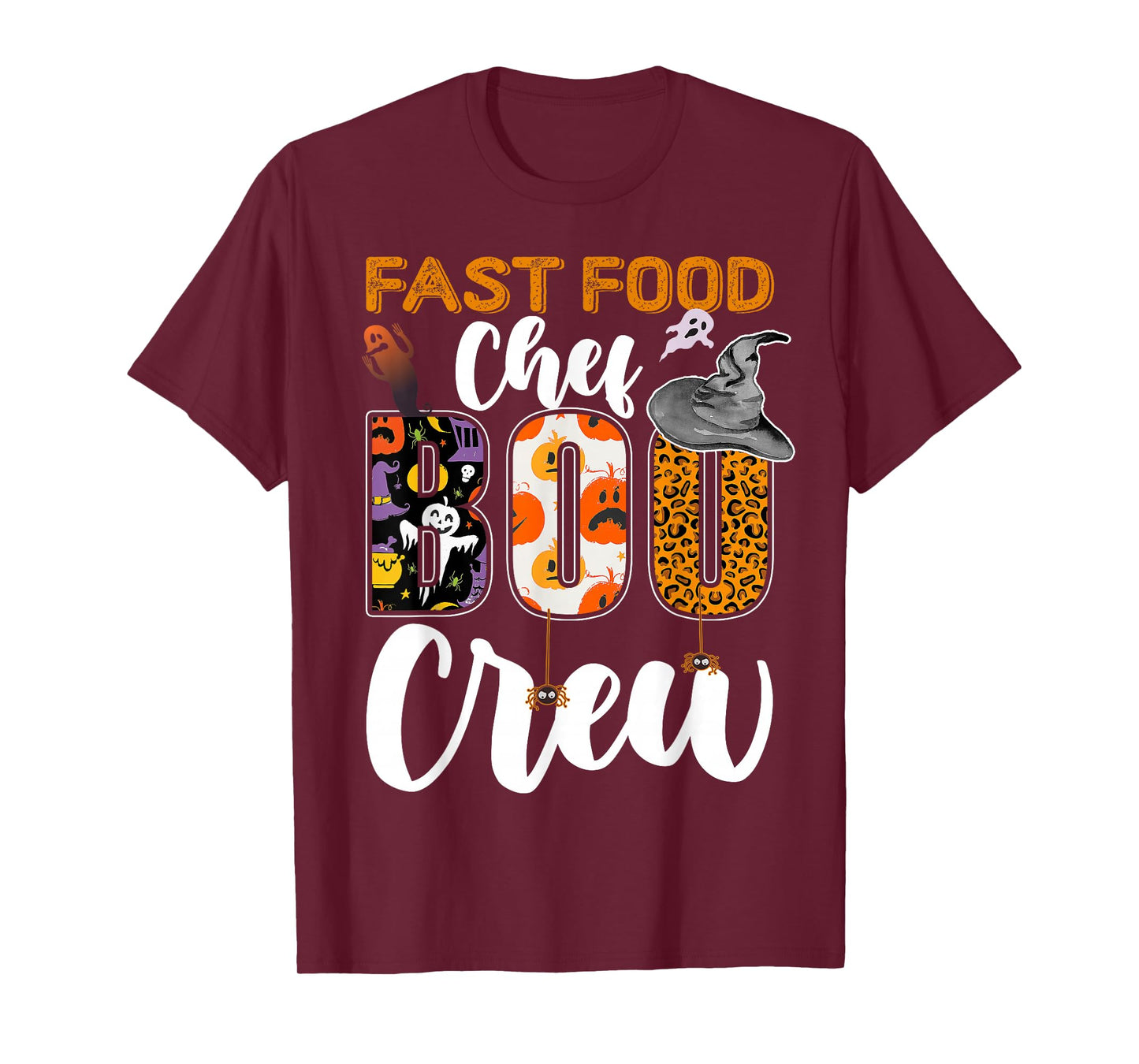 Fast Food Chef Boo Crew Halloween Match Fast-Food T-Shirt