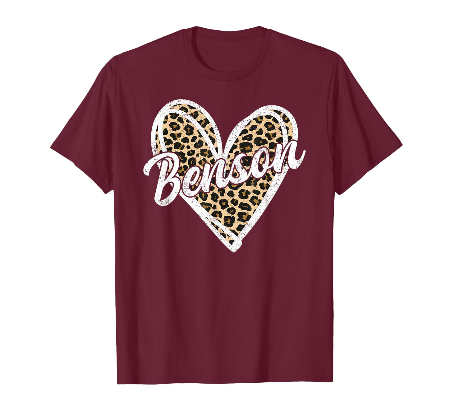 Retro Benson Heart Vintage Leopard Men Women Kid Girl T-Shirt