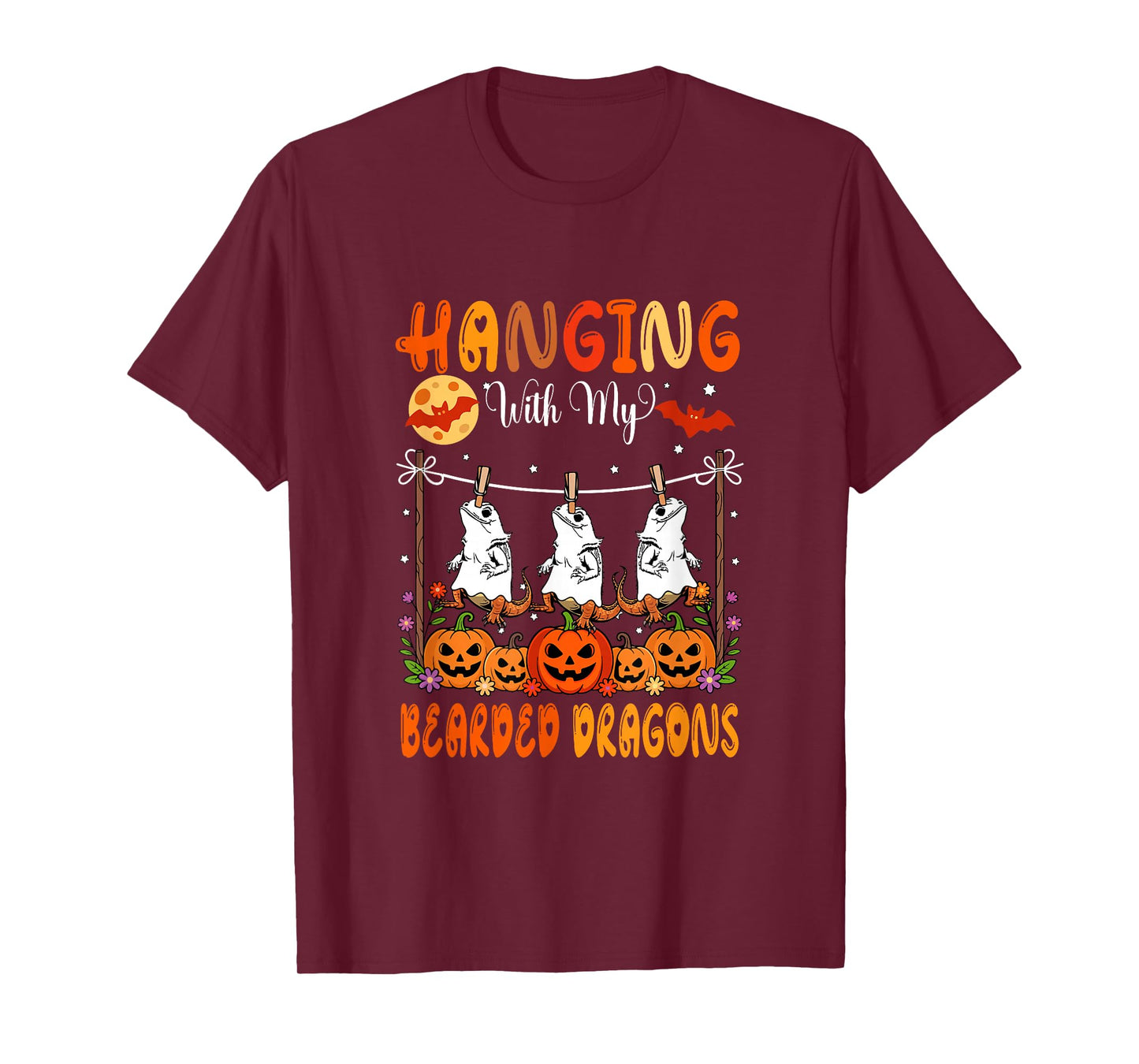 Hanging with My Bearded Dragons As Boo Costume Halloween T-Shirt