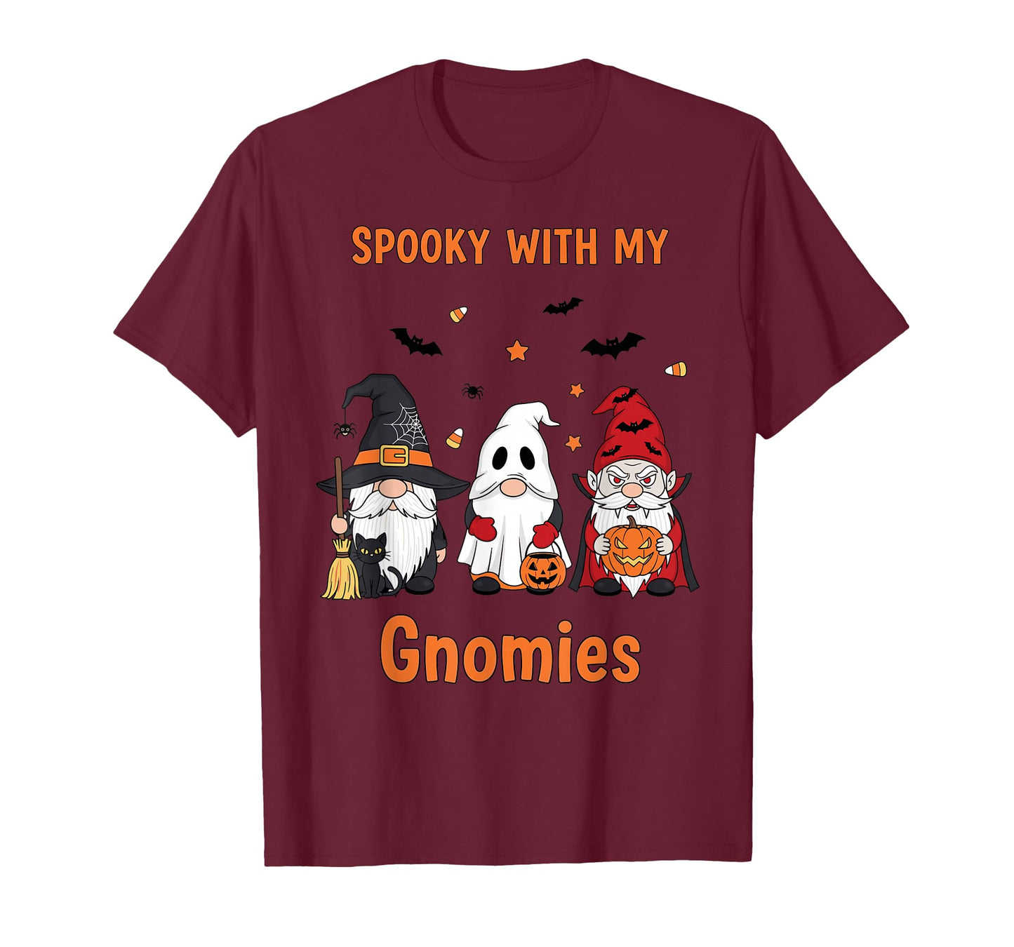 Halloween Gnome Costume Squad Witch Ghost Vampire T-Shirt