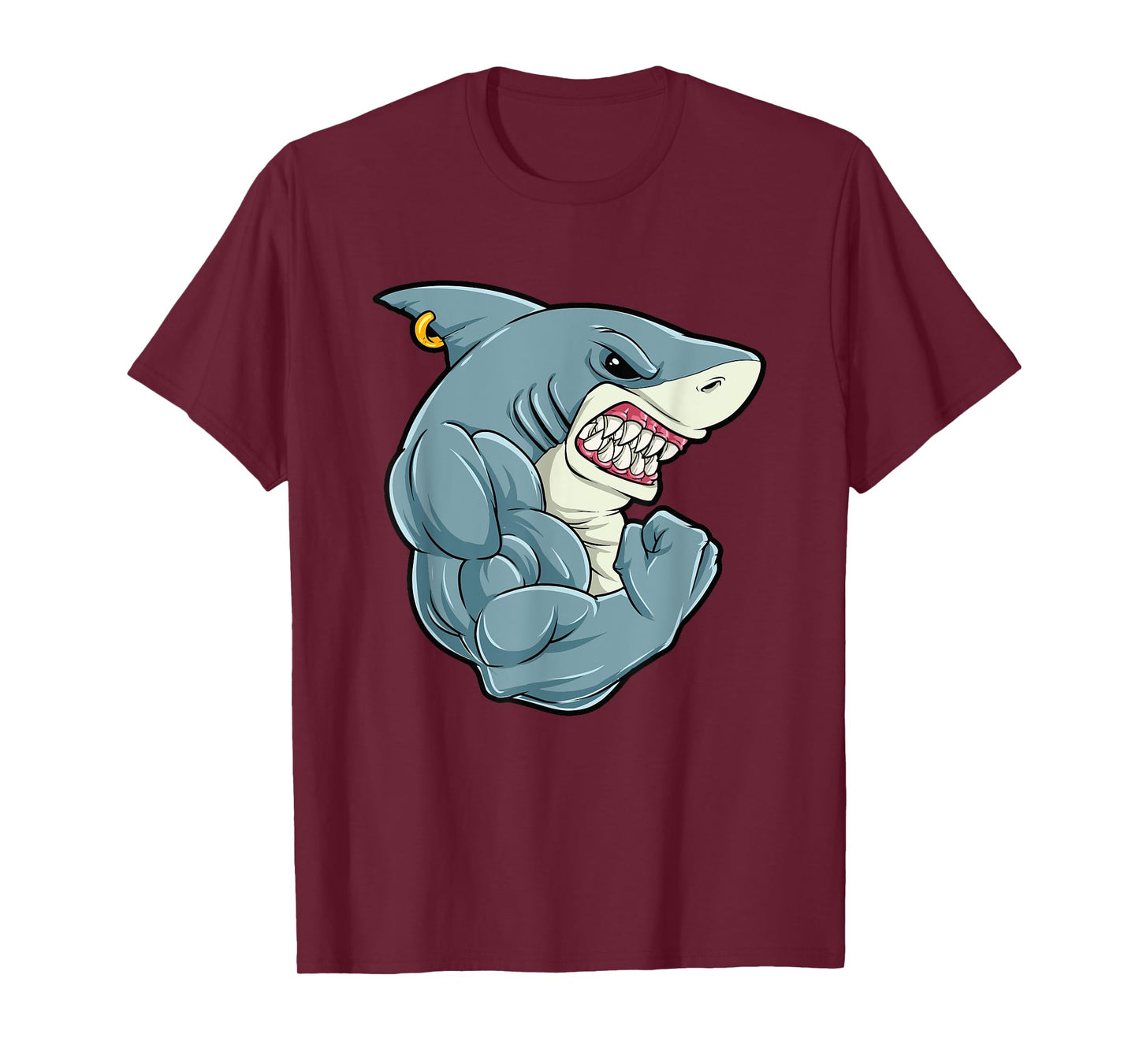 Fitness T-Shirt Shark At The Gym | Training Men Women Kids T-Shirt
