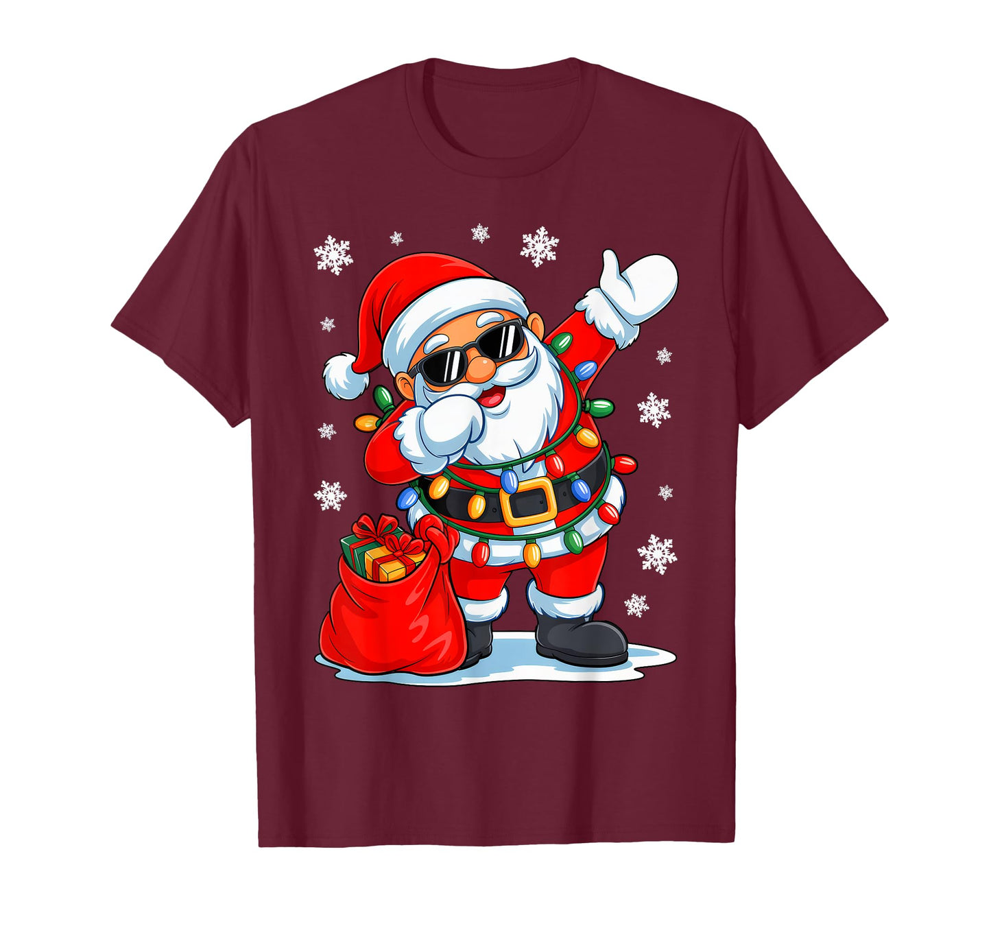 Dabbing Santa Christmas Boys Girls Kids Funny Xmas Squad T-Shirt
