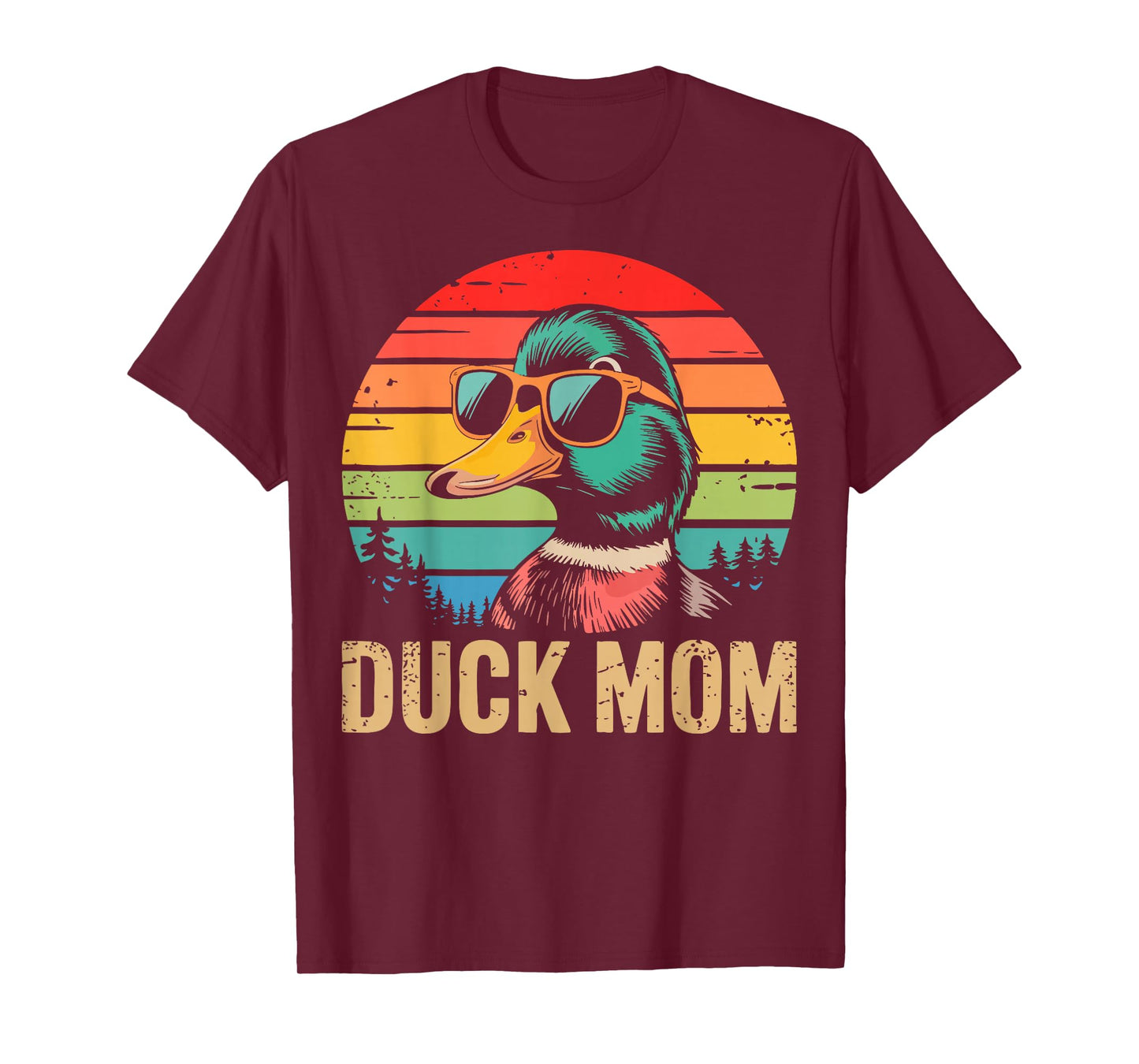 Women Vintage Duck Mom Duck Farm Mama Duck Mothers Day T-Shirt