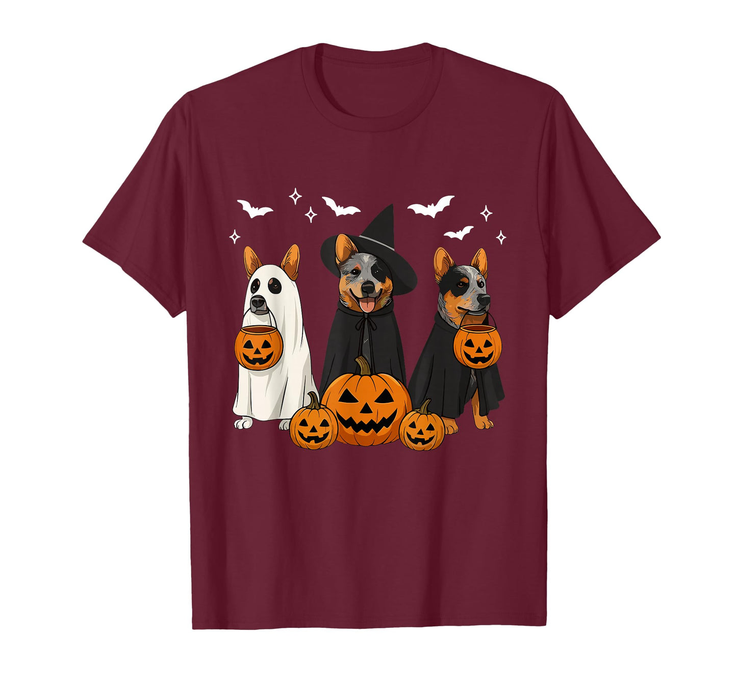 Australian Cattle Dog Halloween Cattle Dog Witch Heeler Dog T-Shirt