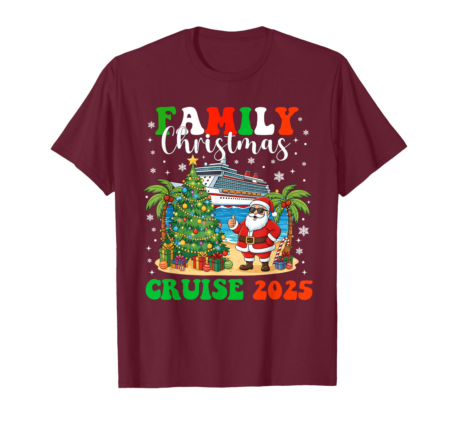 Family Christmas Cruise 2025 Matching Family Cruise Xmas T-Shirt