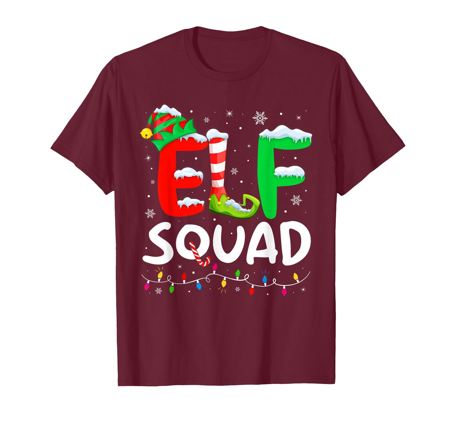 Elf Family Christmas Matching Pajamas Xmas Elf Squad T-Shirt