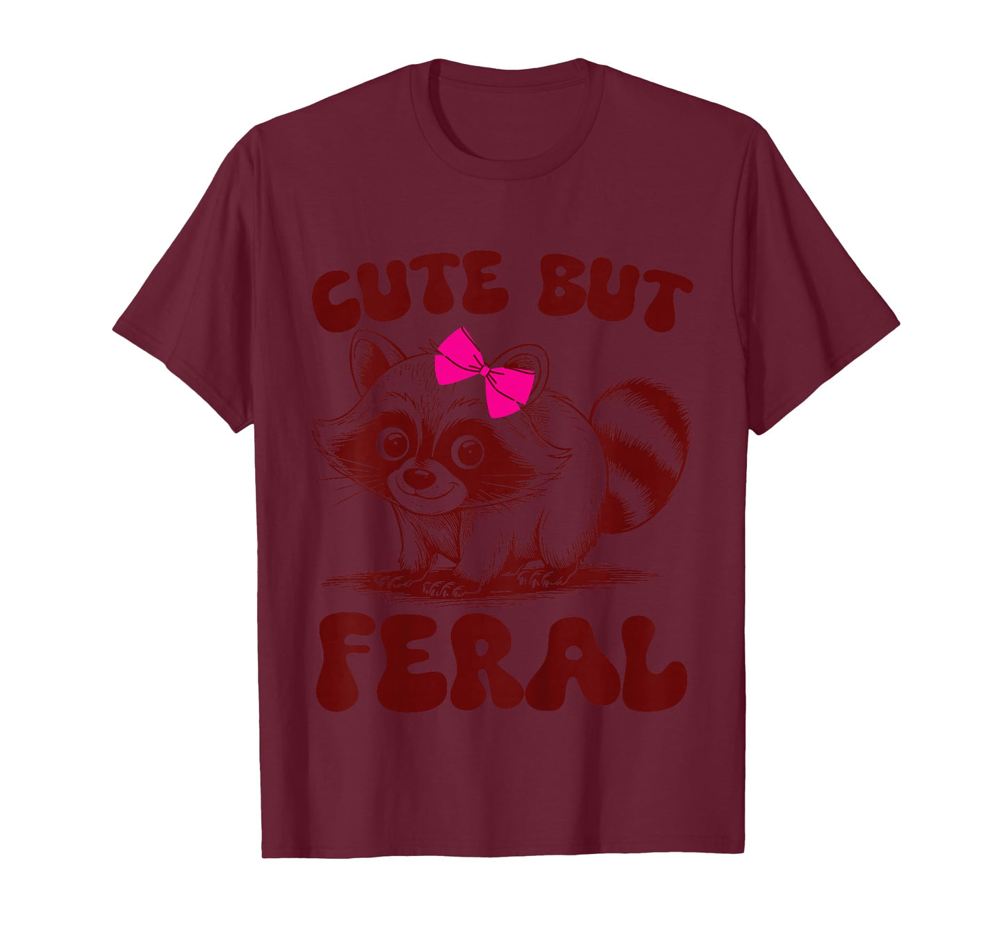 Toddler Girl Raccoon-Shirt Funny Cute But Feral Trash-Panda T-Shirt