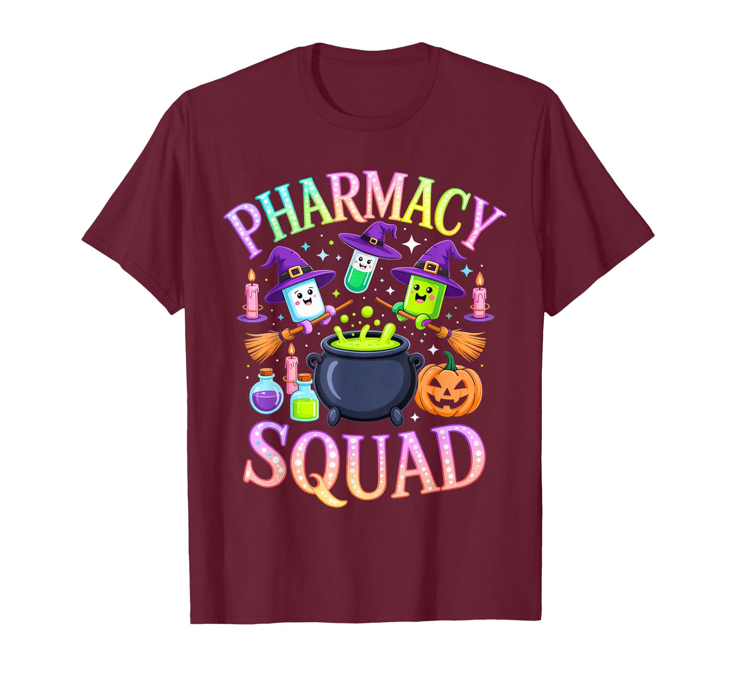 harmacy Squad Halloween Outfit with Witch Potions Pumpkin T-Shirt
