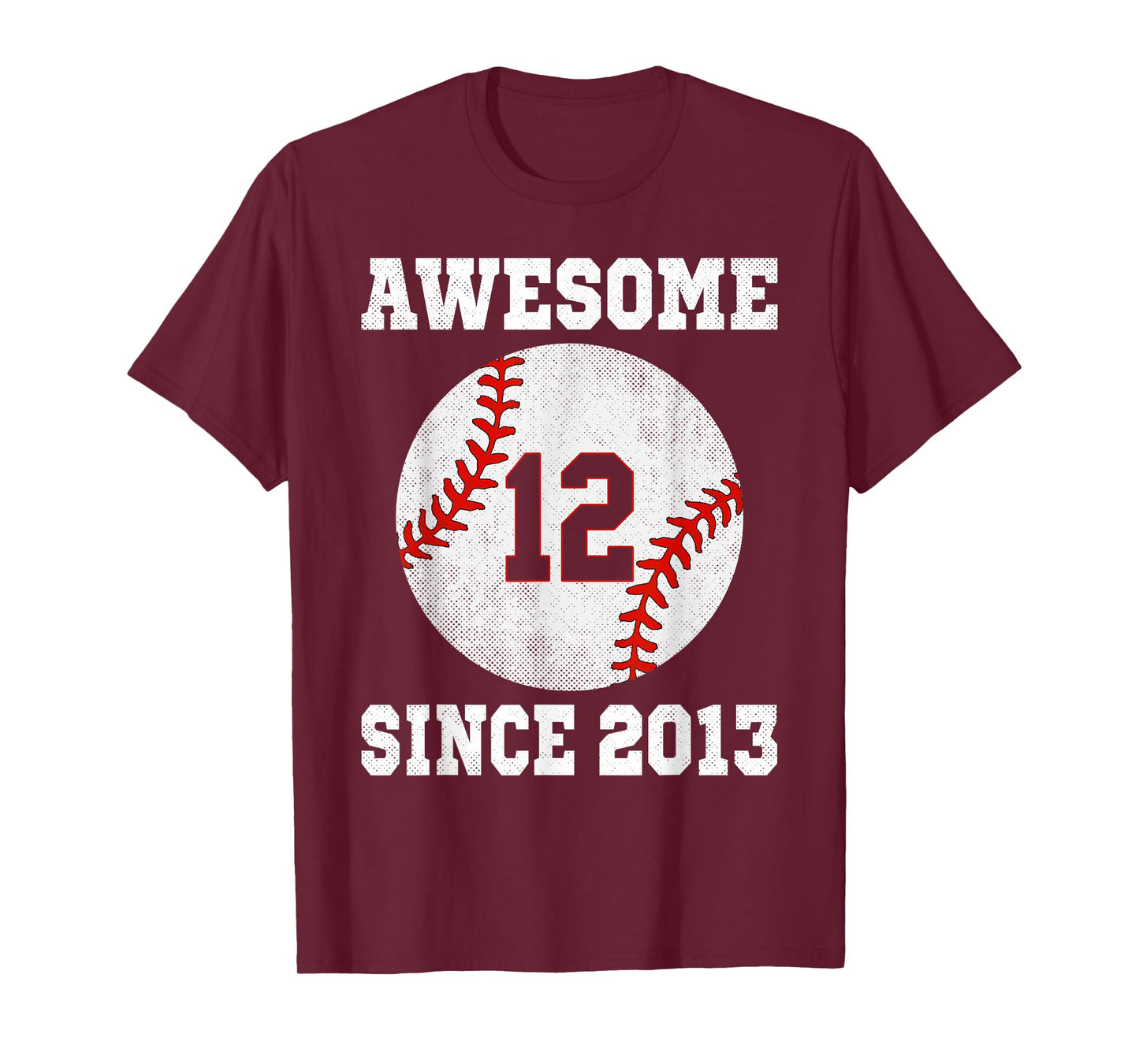 12th Birthday Baseball Player 12 Years Old Vintage Sports T-Shirt