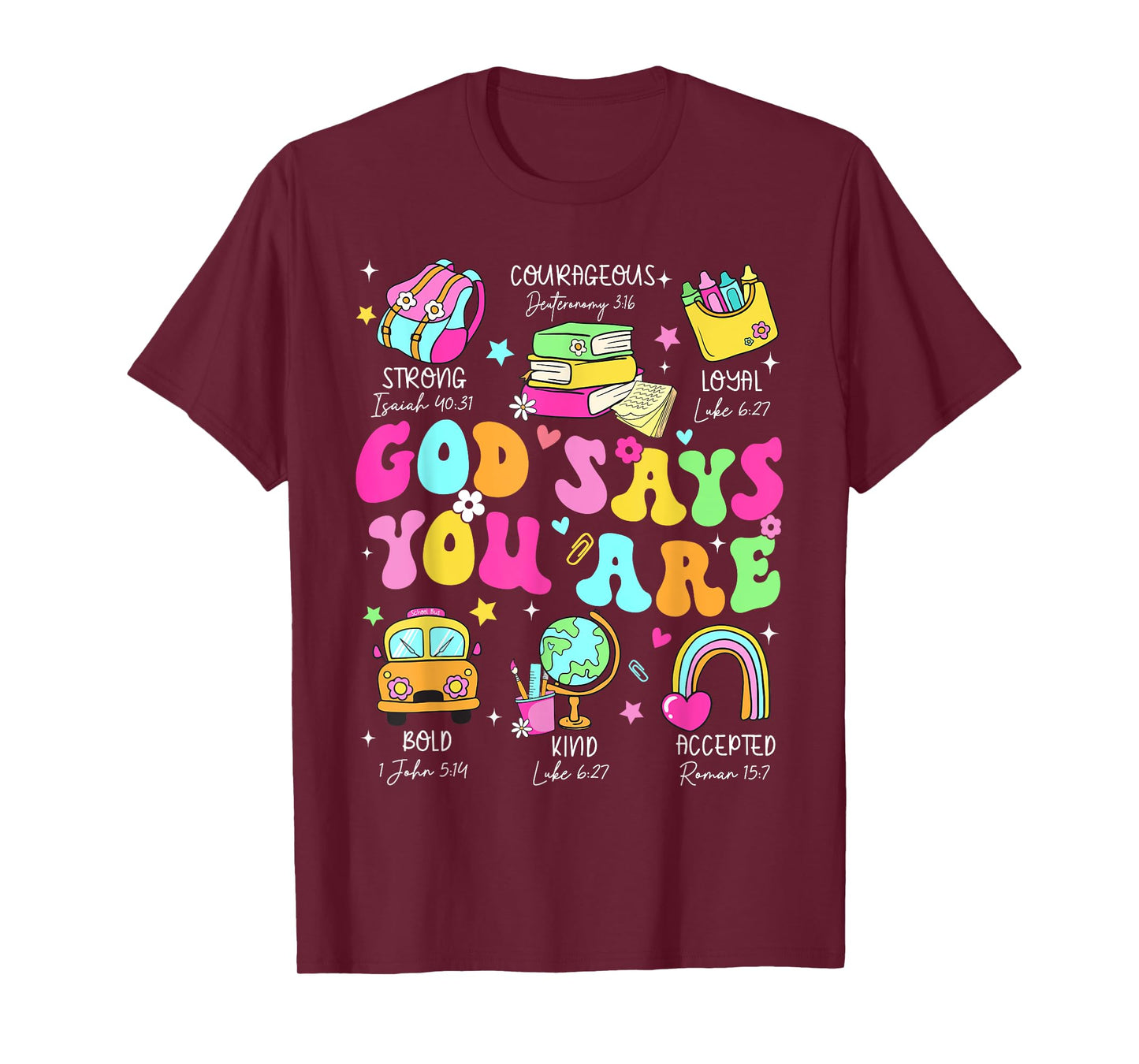 Groovy God Says You Are Teacher Student Christian Men Women T-Shirt