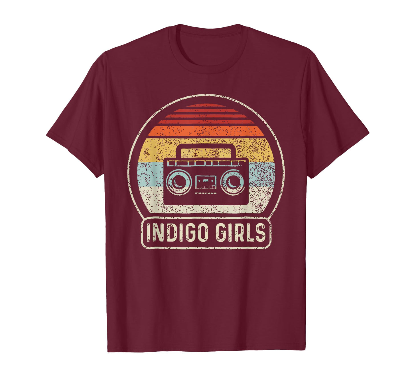 Vintage Cassette Tape Indigo Rock Girls Music Retro Sunset T-Shirt