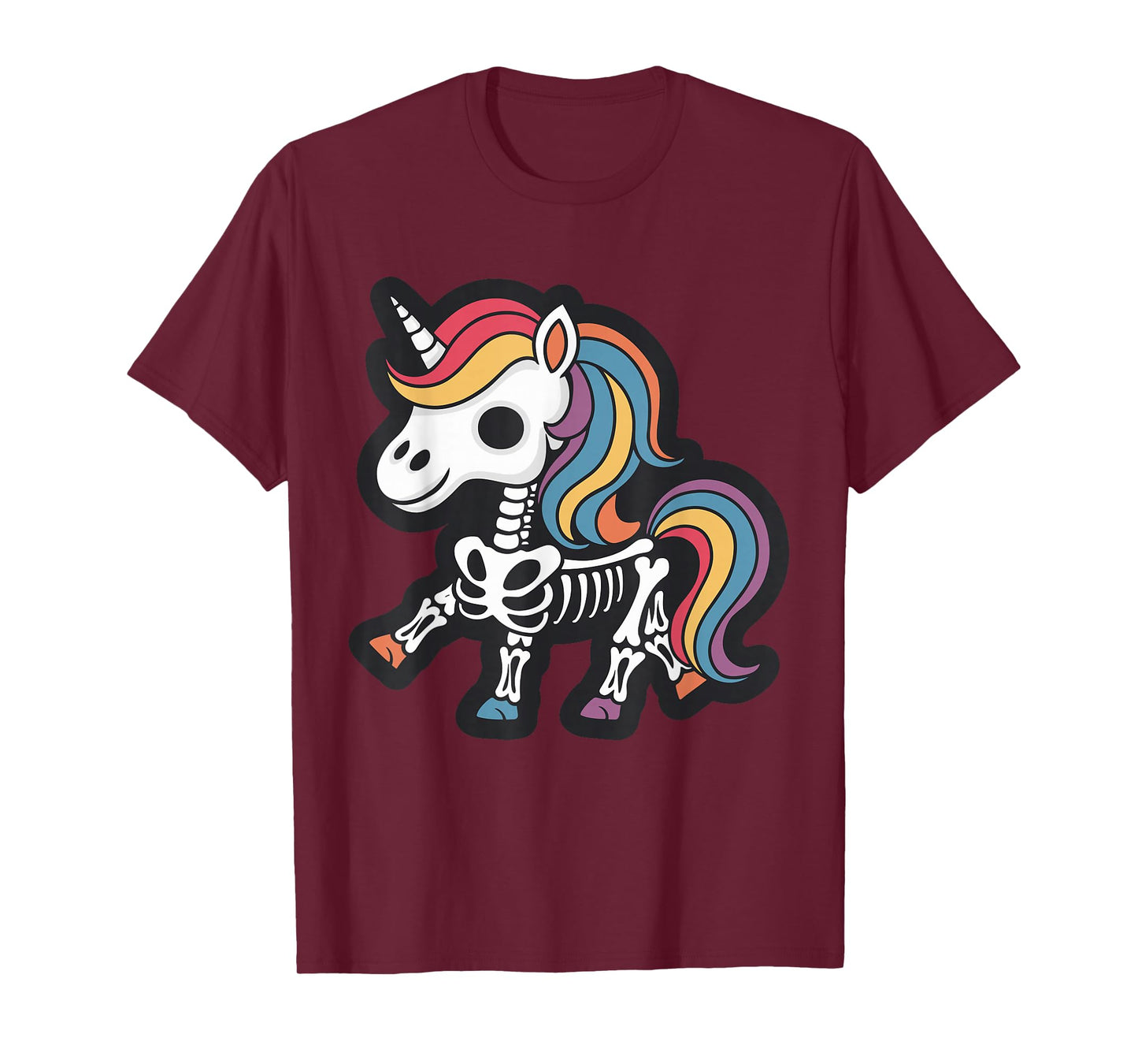 Funny Skeleton Unicorn Lovers Spooky Halloween Costume Girls T-Shirt