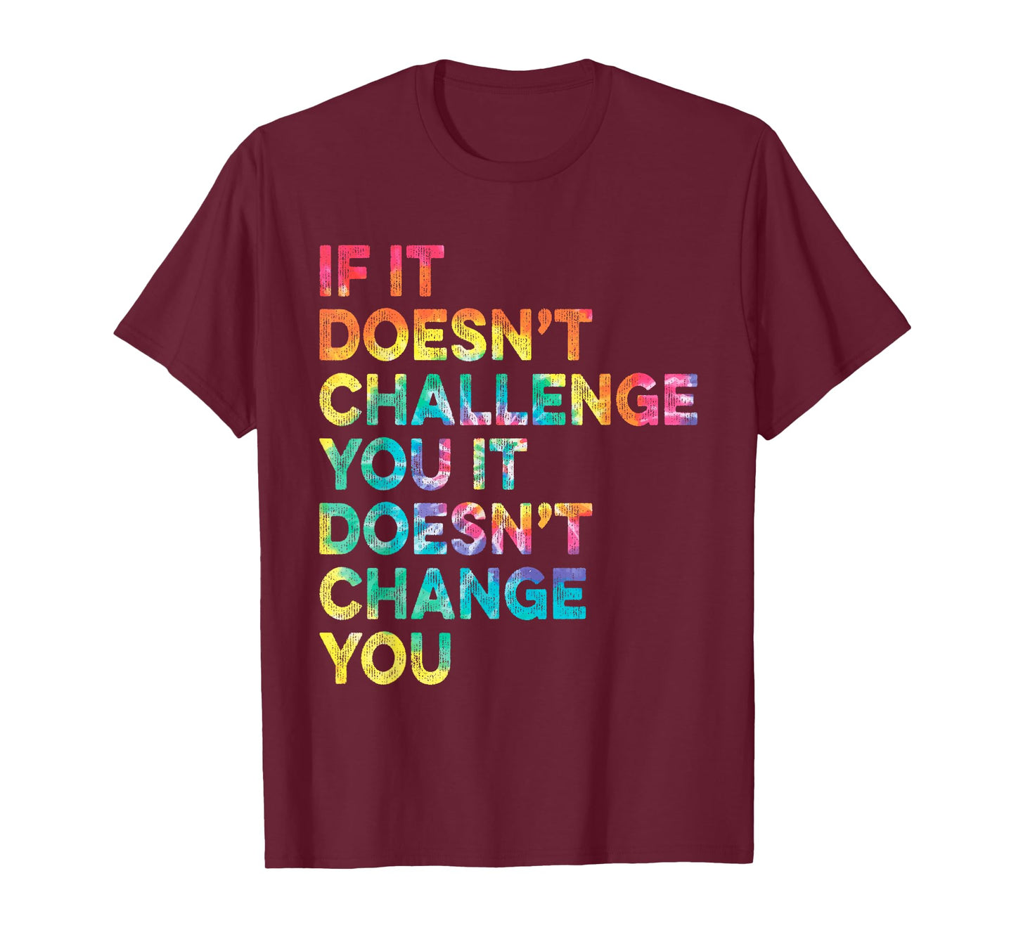 If It Doesn't Challenge You Inspirational Motivational Quote T-Shirt