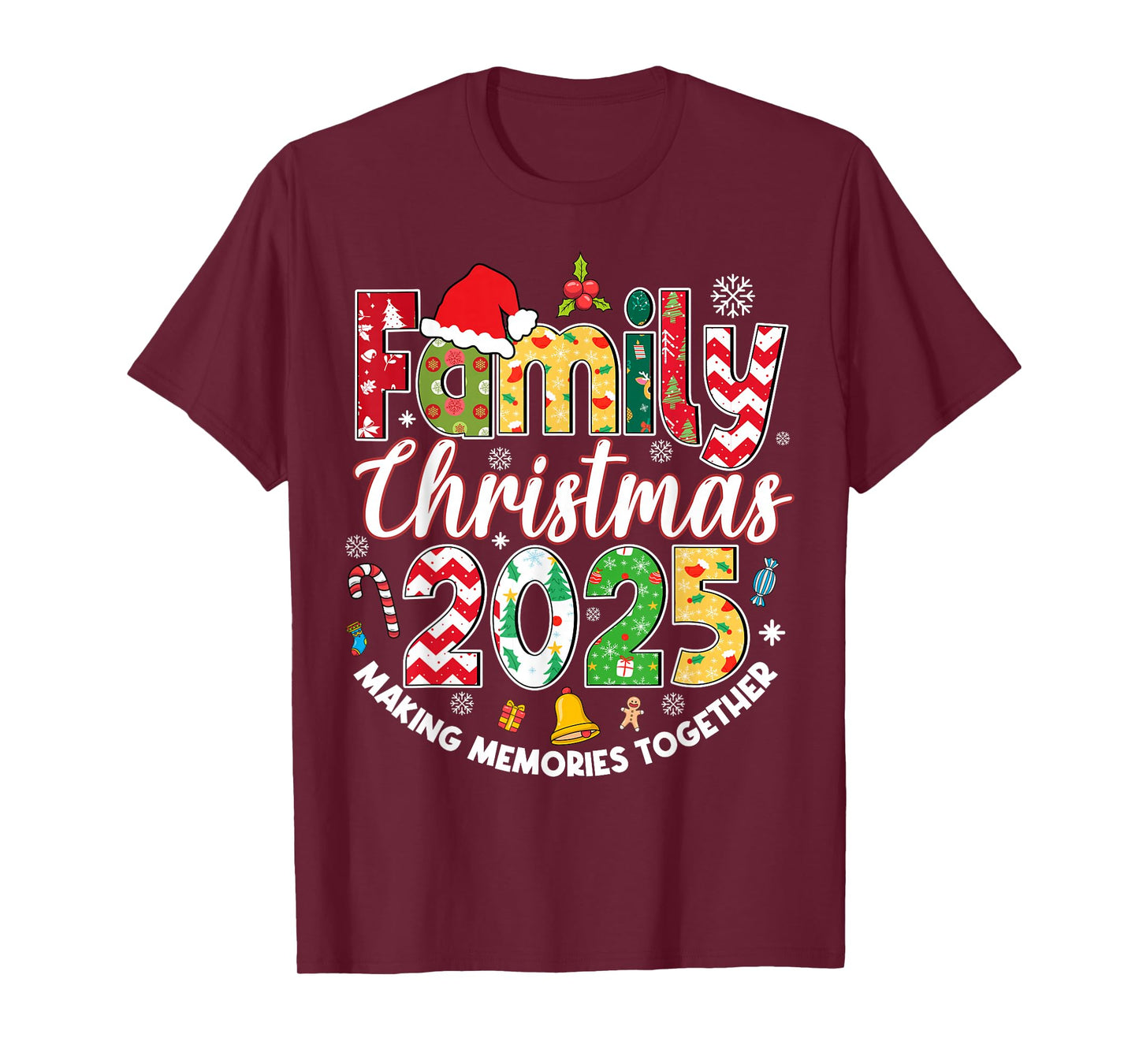 Family Christmas 2025 Matching Outfit Xmas Squad Santa Group T-Shirt