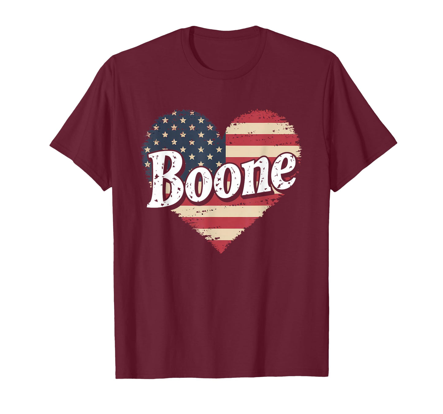 Boone Tshirt Name American Flag 80's Vintage NC Retro T-Shirt