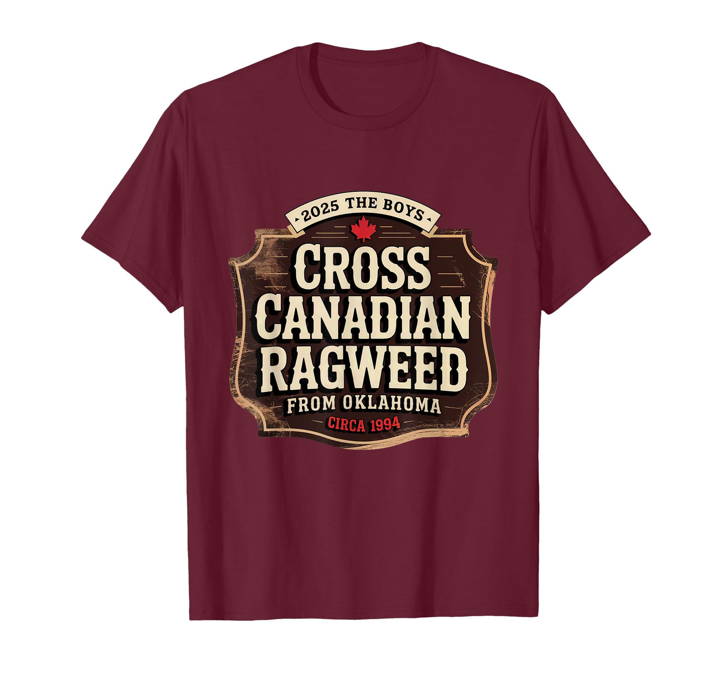Retro Cross Canadian Ragweed The Boys From Oklahoma Concert T-Shirt