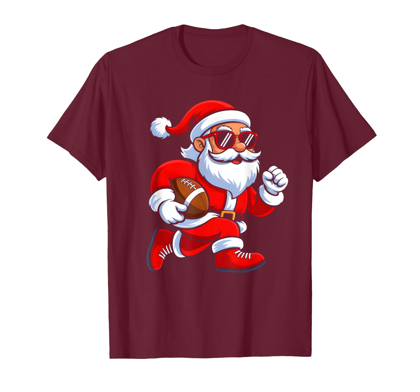 Santa Playing Football Christmas Funny Xmas Men Boys Kids T-Shirt