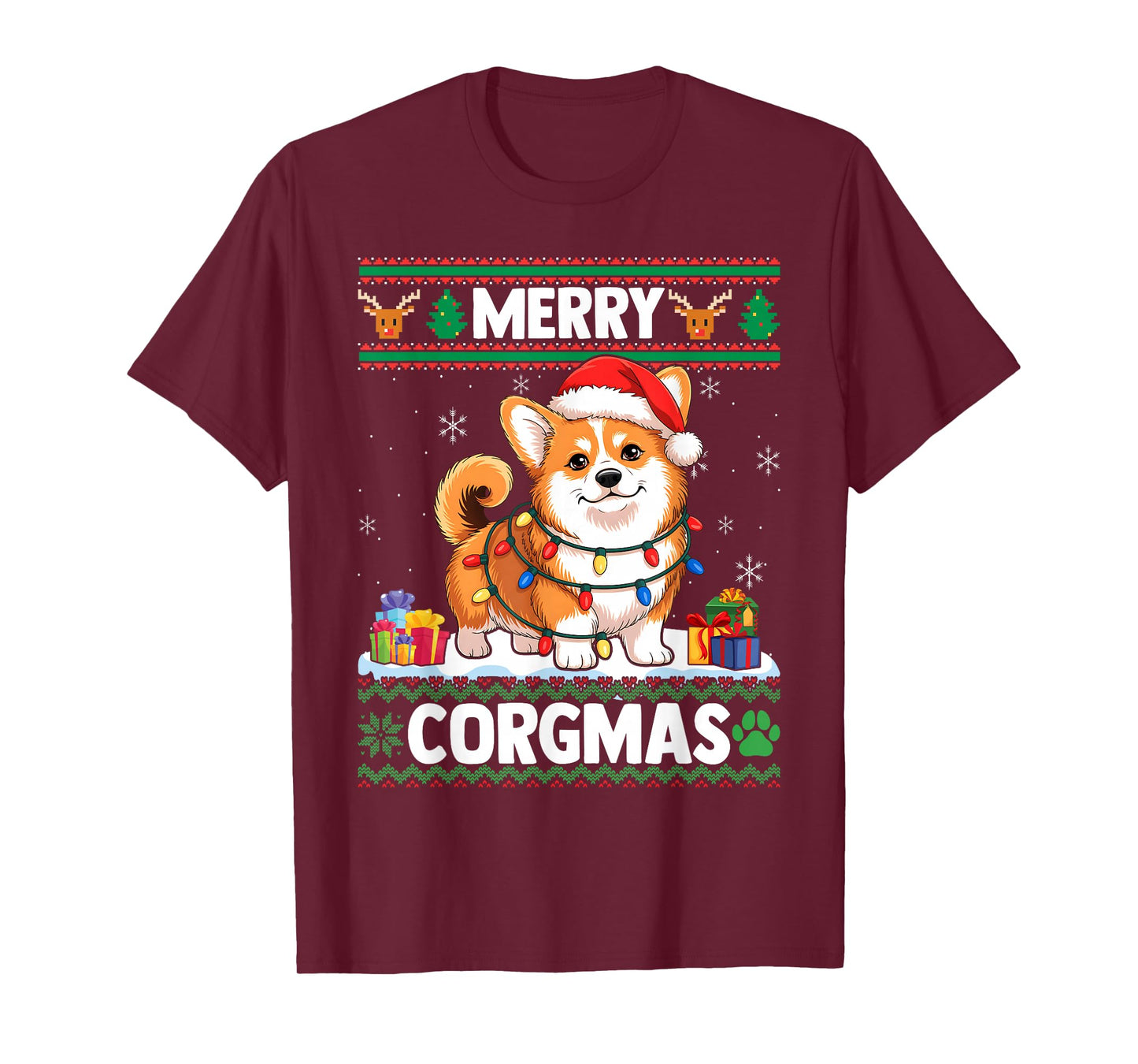 Merry Corgmas Christmas Corgi Lover Santa Sweater T-Shirt