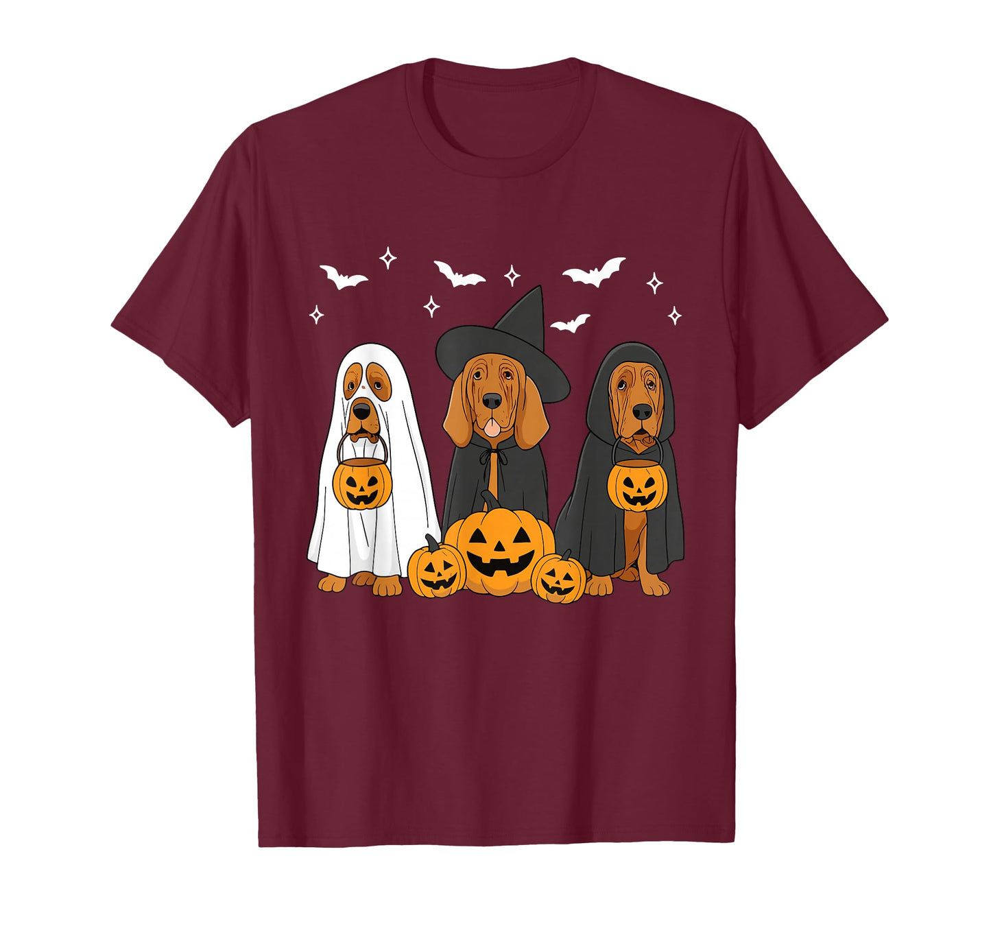 Witch Bloodhound Halloween Bloodhound Dog Mom Dog Lover T-Shirt